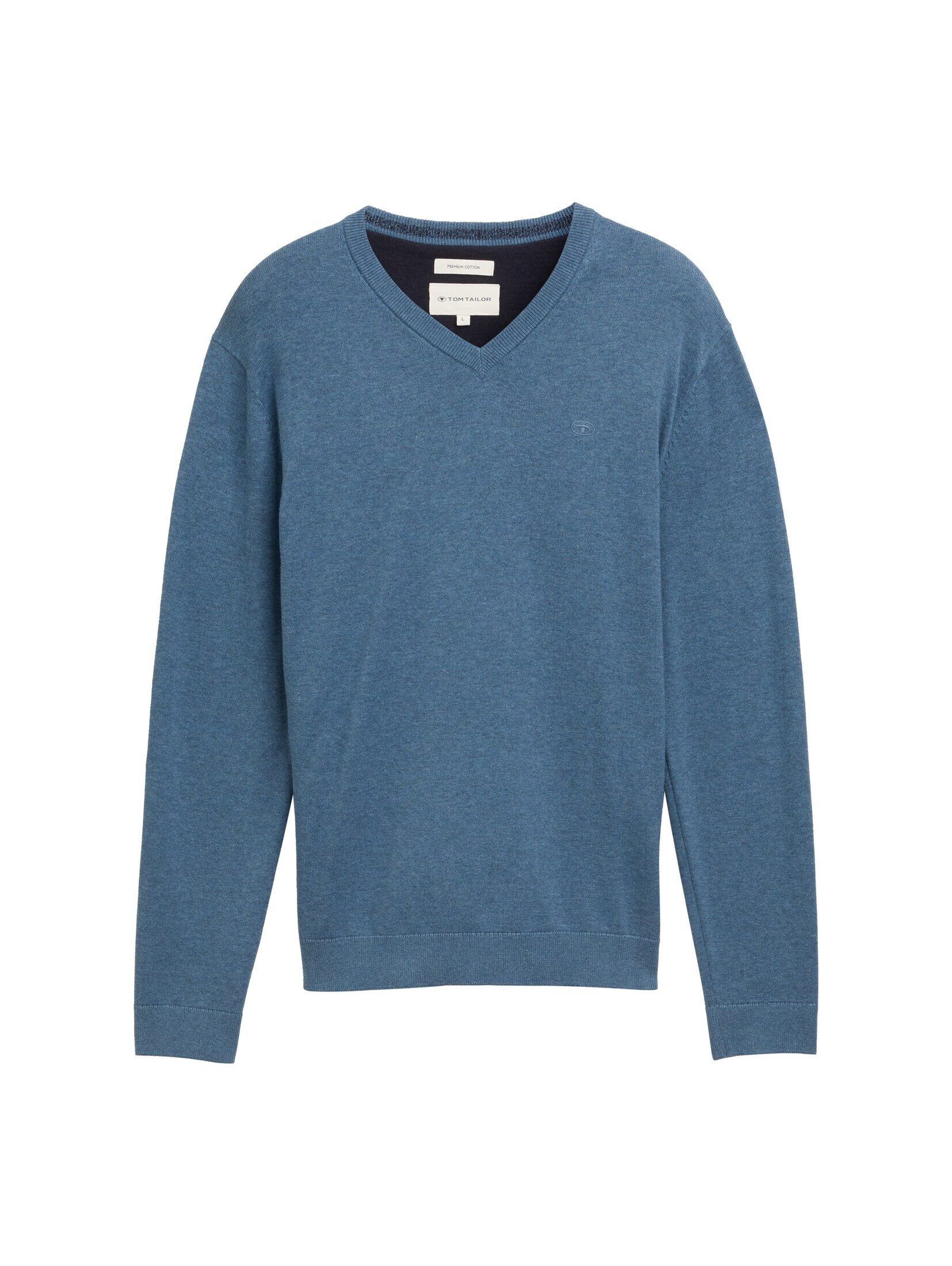 TOM TAILOR Strickpullover Strickpullover mit V-Ausschnitt günstig online kaufen