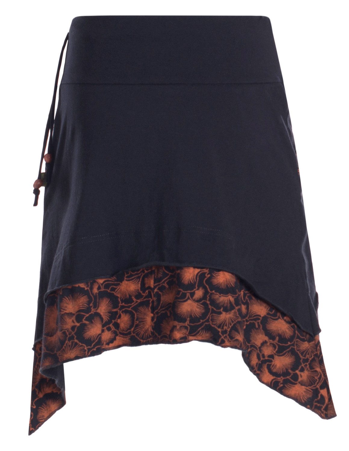Vishes Minirock Damen Baumwolle A-Linie Blumen-Muster günstig online kaufen