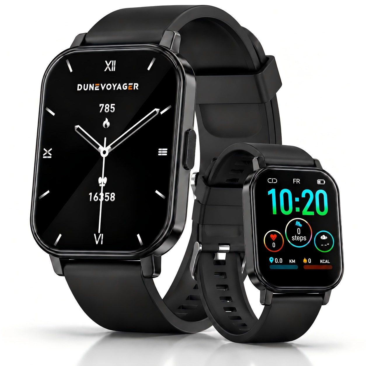 Futicare Smartwatch ohne App nutzbar, 2,0-Zoll-Display mit großer Schrift, Smartwatch Fitness Tracker mit Schrittzähler, Herzfrequenz, SpO₂, Schlafanalyse, 300 mAh Akku, IP67, für Jugendliche & ältere Nutzer