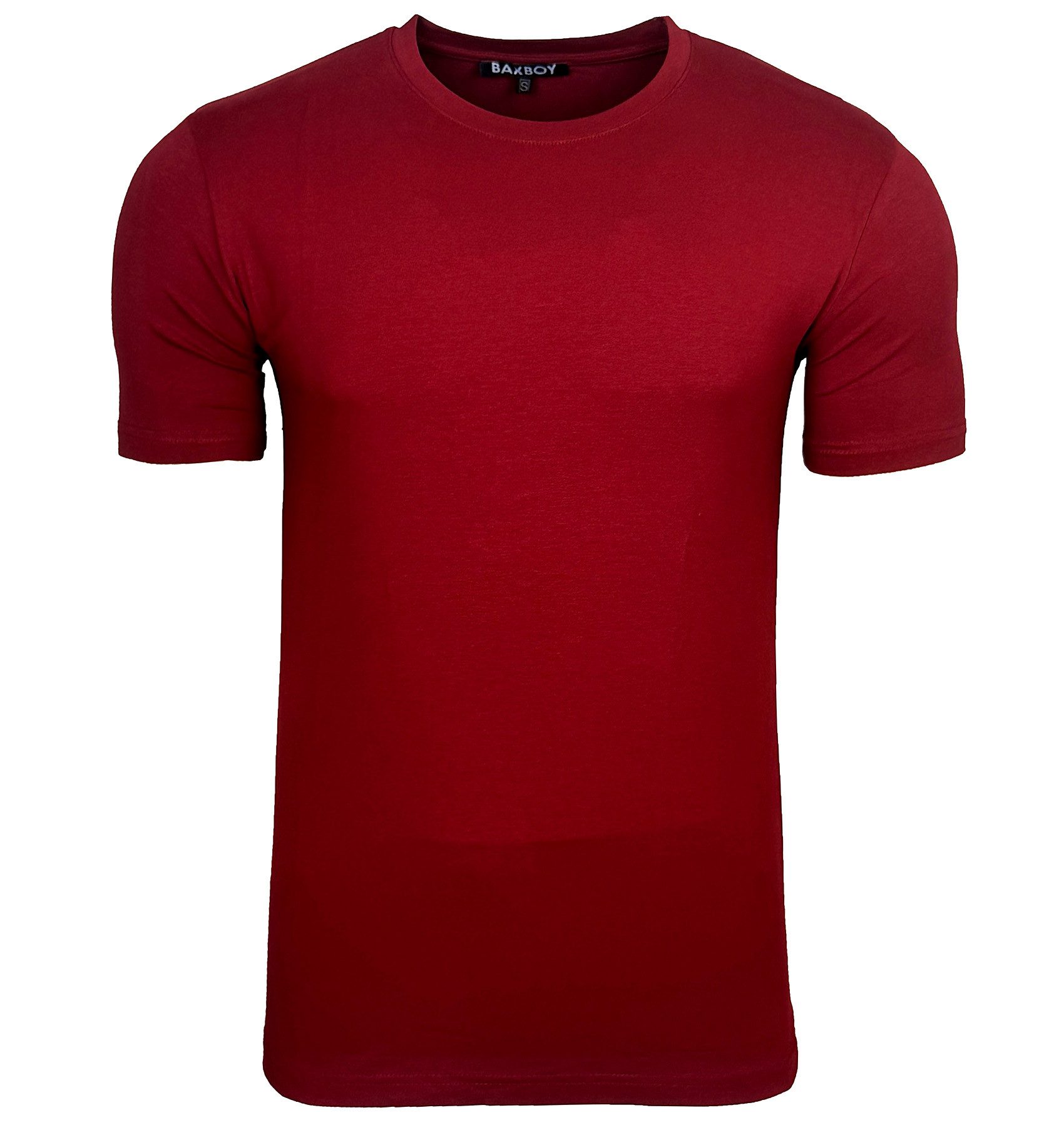T-Shirt Baxboy Herren Uni Basic Kurzarm Slim Fit T-Shirt B-55