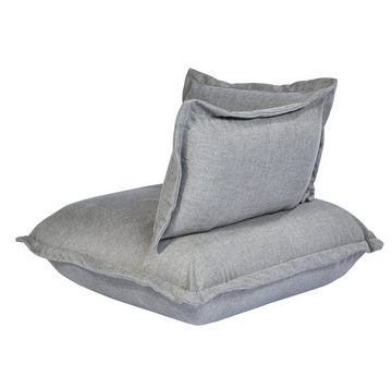 TOM TAILOR HOME Sofa-Eckelement CUSHION als Sessel oder Elementgruppe, Kissenform, elephant GCP29 (Mit Holzverbinder, um es mit anderen Elementen zu verknüpfen), hochwertig verarbeitet, lässiger Sitzkomf., Kaltschaum soft, Stehsaum