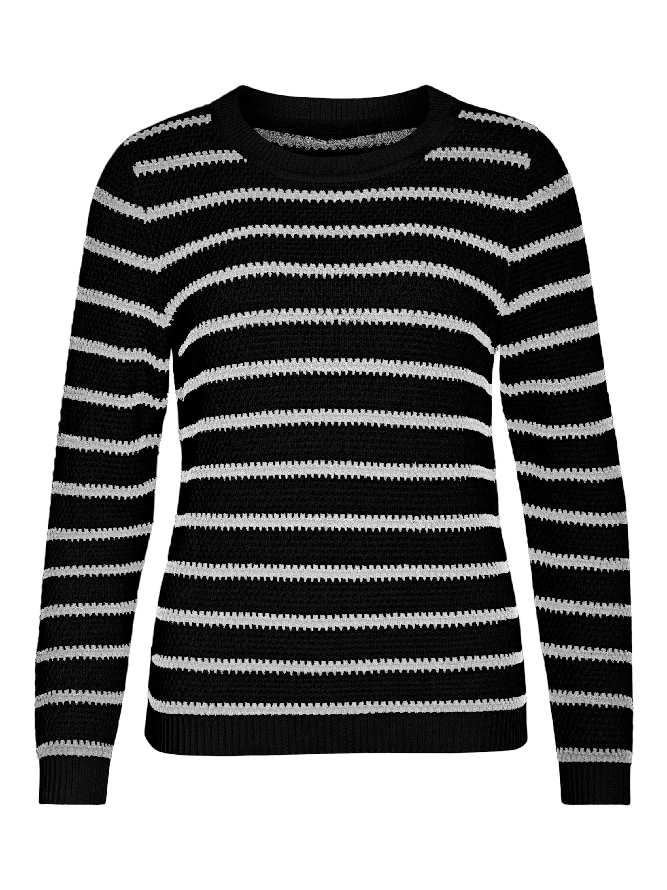 Rundhalspullover VIDALO O-NECK L/S STRIPE KNIT TOP- NOOS