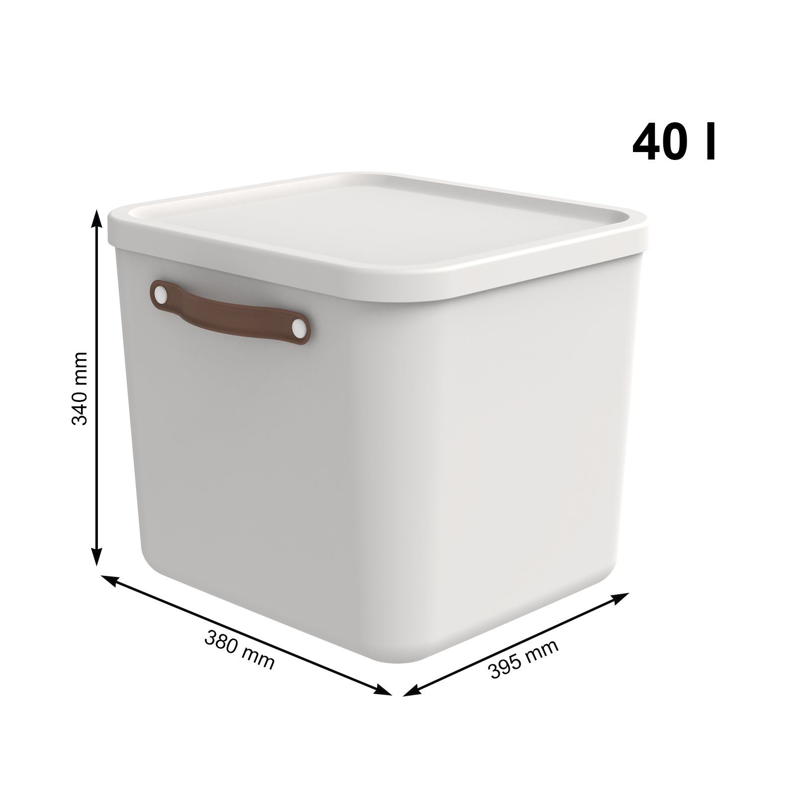 ROTHO Aufbewahrungsbox 2er-Set Aufbewahrungskiste 40l (Aufbewahrungsset, 2er-Set)