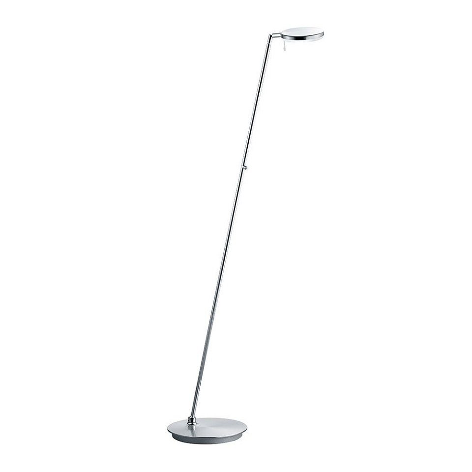 B-LEUCHTEN Stehlampe B-Leuchten LED Stehleuchte Omega Nickel, LED, 3000 K