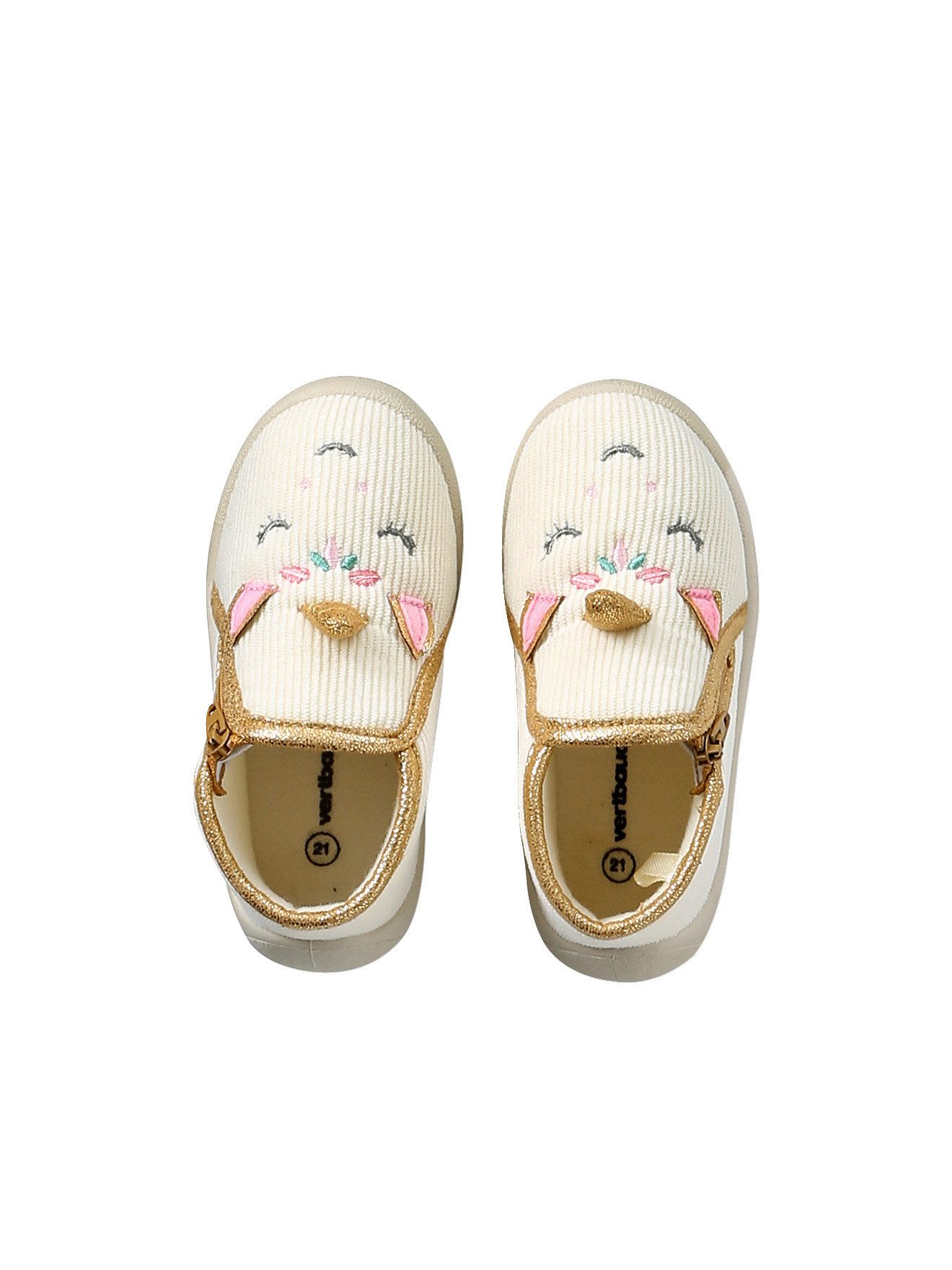 vertbaudet Baby Stoff-Hausschuhe Hausschuh Cord-Optik – Bild 4 von 5