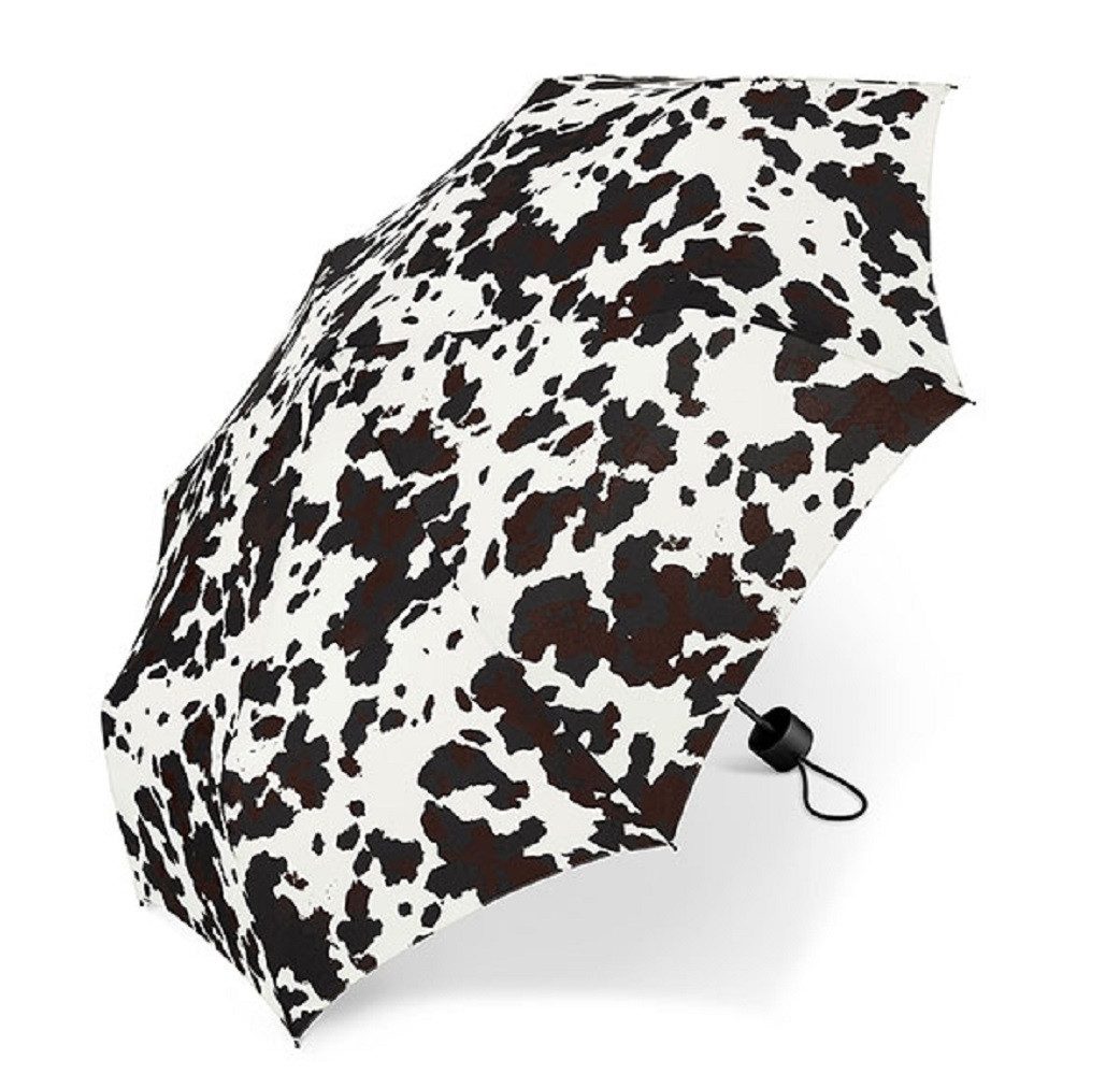 HAPPY RAIN Langregenschirm Super Mini Manuell cow black/brown, Windproof