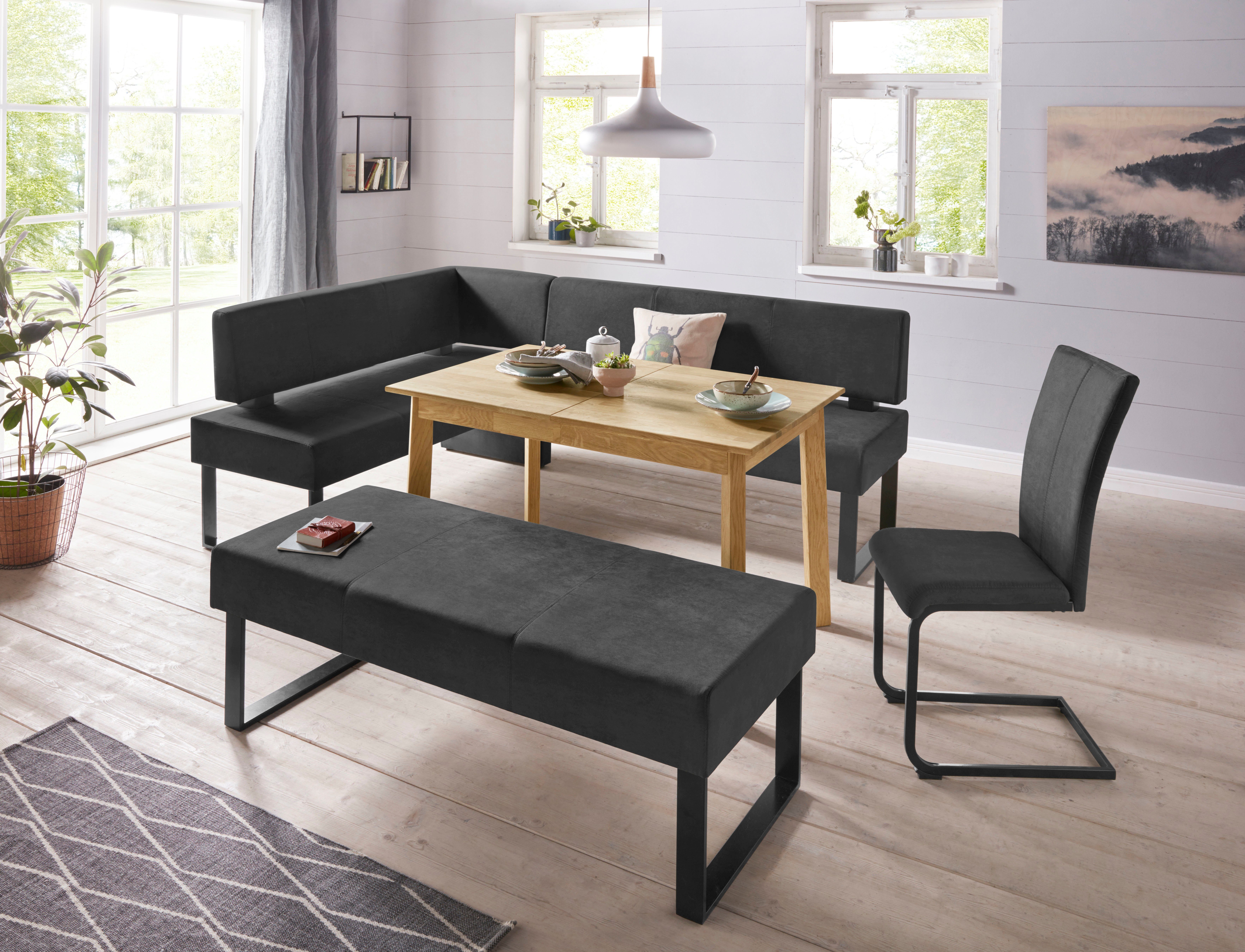 OTTO home Eckbank Oliver mit Metallgestell, Küchenbank, verschiedene Bezüge Cord Esszimmerbank OTTOs Choice – Bild 2 von 5