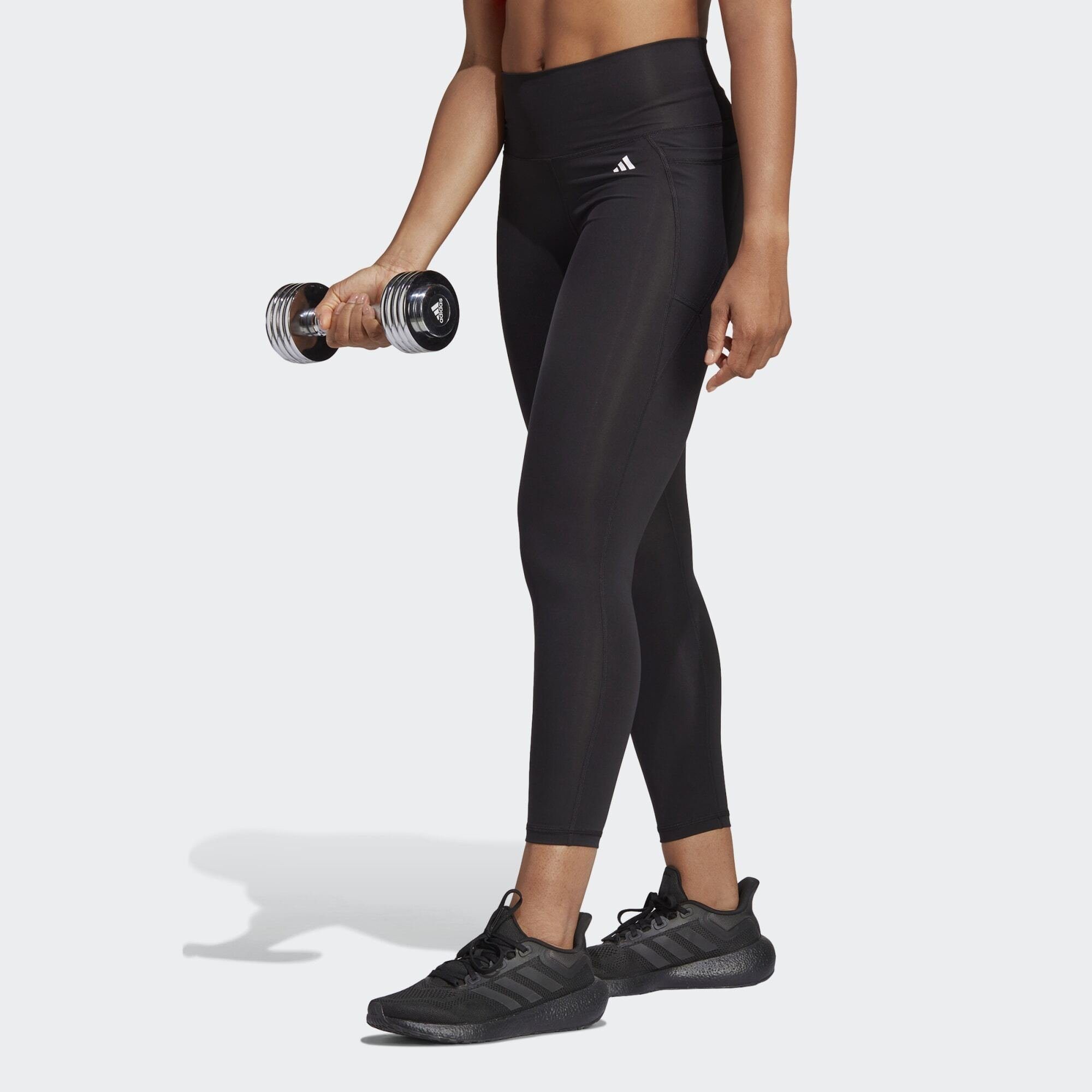 adidas Performance Funktionsleggings OPTIME STASH POCKET HIGH-WAISTED 7/8-LEGGINGS Black | Leggings