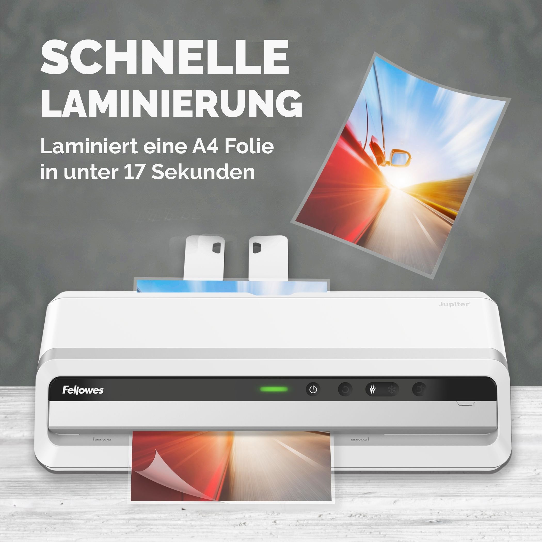FELLOWES Laminiergerät Jupiter A3, InstaHeat Technologie, AutoSense, Auto-Abschaltung