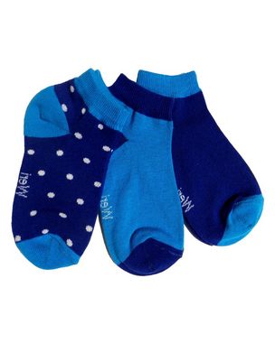 WERI SPEZIALS Strumpfhersteller GmbH Sneakersocken Kinder Sneakersocken 3-er Pack für Mädchen >Pünktchen< Baumwolle (Set) 3er-Pack