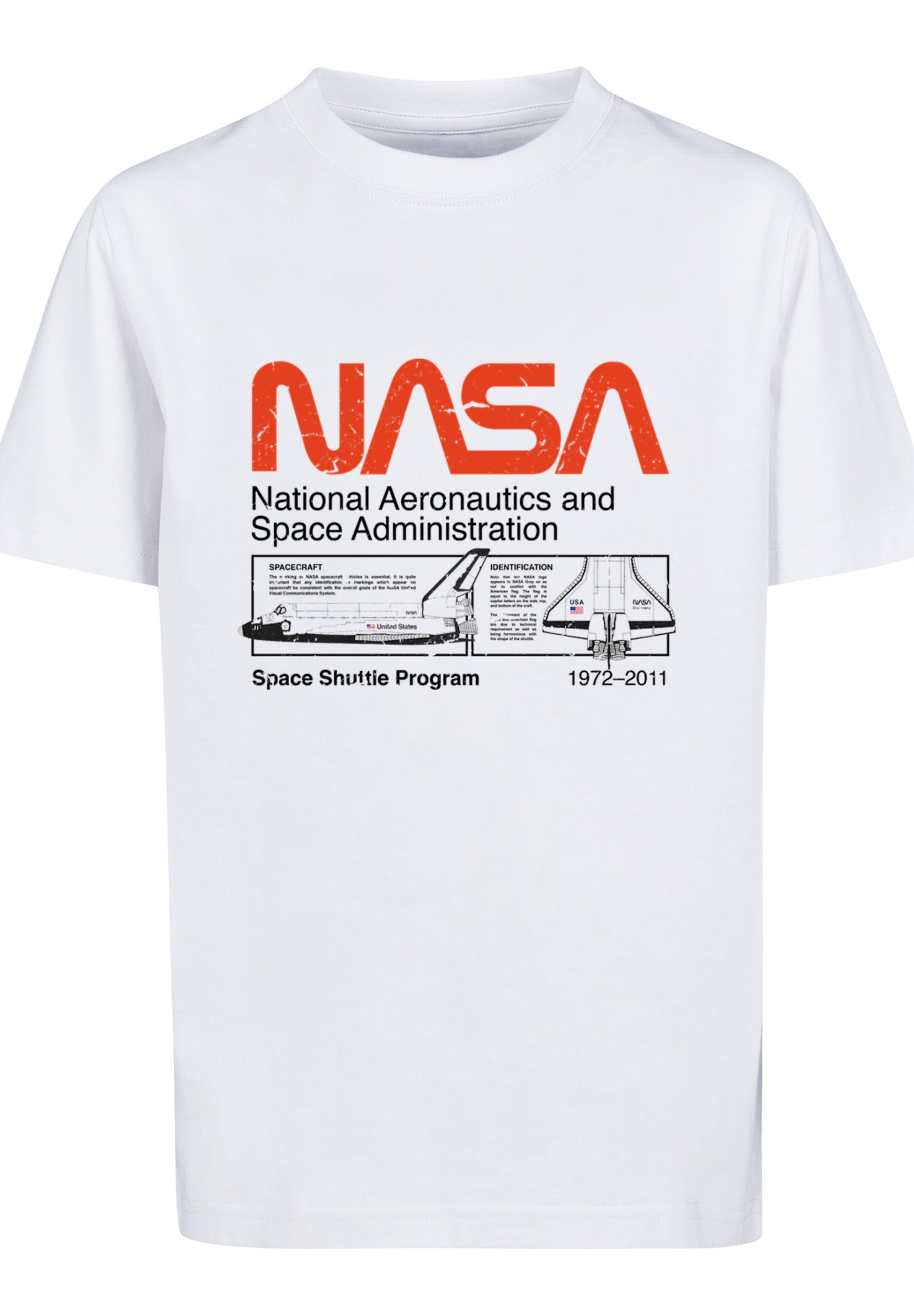 NASA T-Shirt White Shuttle Merch,Jungen,Mädchen,Bedruckt Unisex Classic Kinder,Premium F4NT4STIC Space