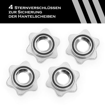 Croch Kurzhantelstange Hantelstange, Eisen, (Set, 2-tlg., einzeln oder 2er Set 35.5cm oder 40cm), Ø 25.4mm 30mm einzeln oder 2er Set mit Sternverschlüssen