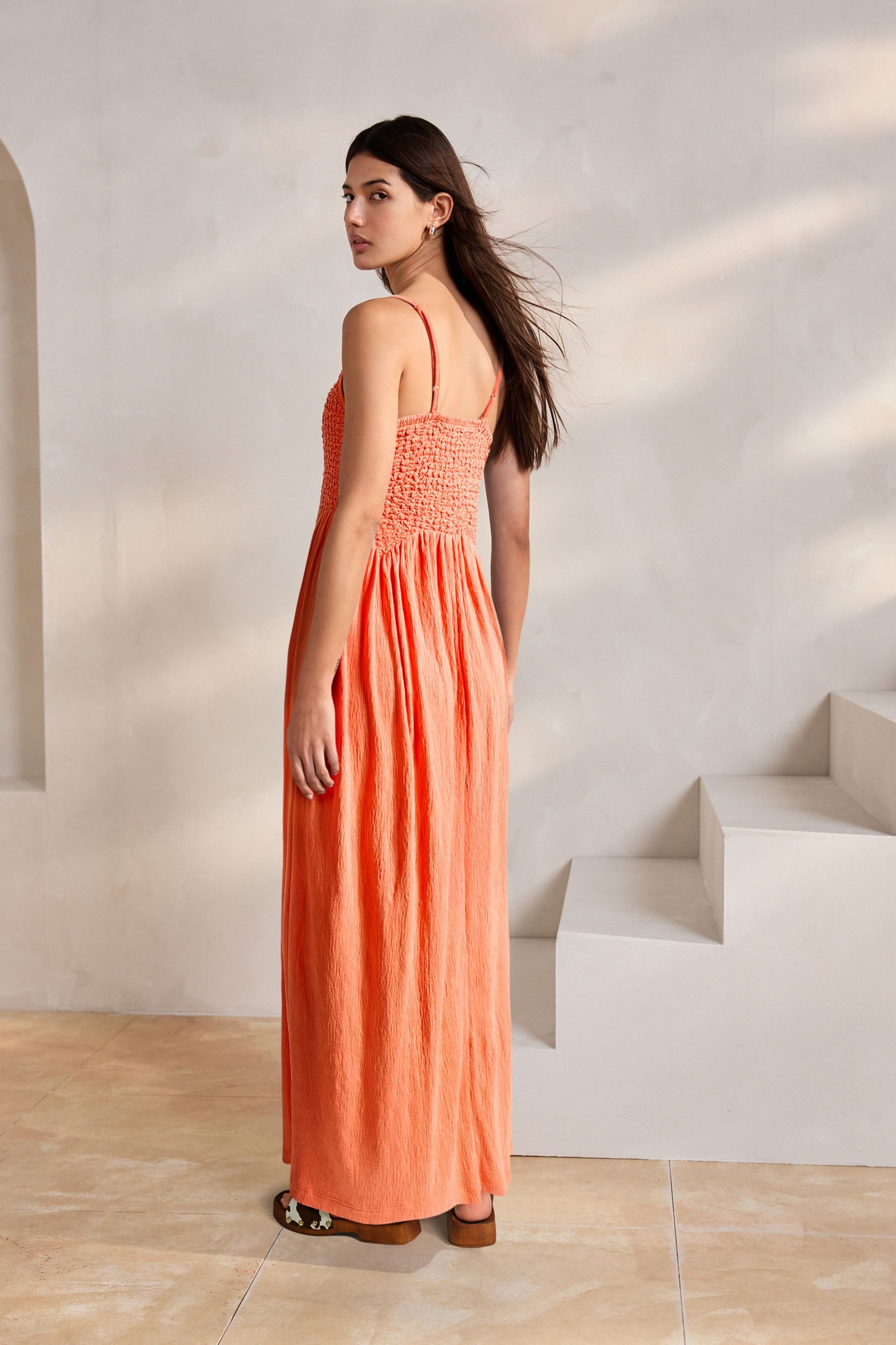 Next Jerseykleid Gesmoktes Maxikleid aus Jersey (1-tlg) günstig online kaufen