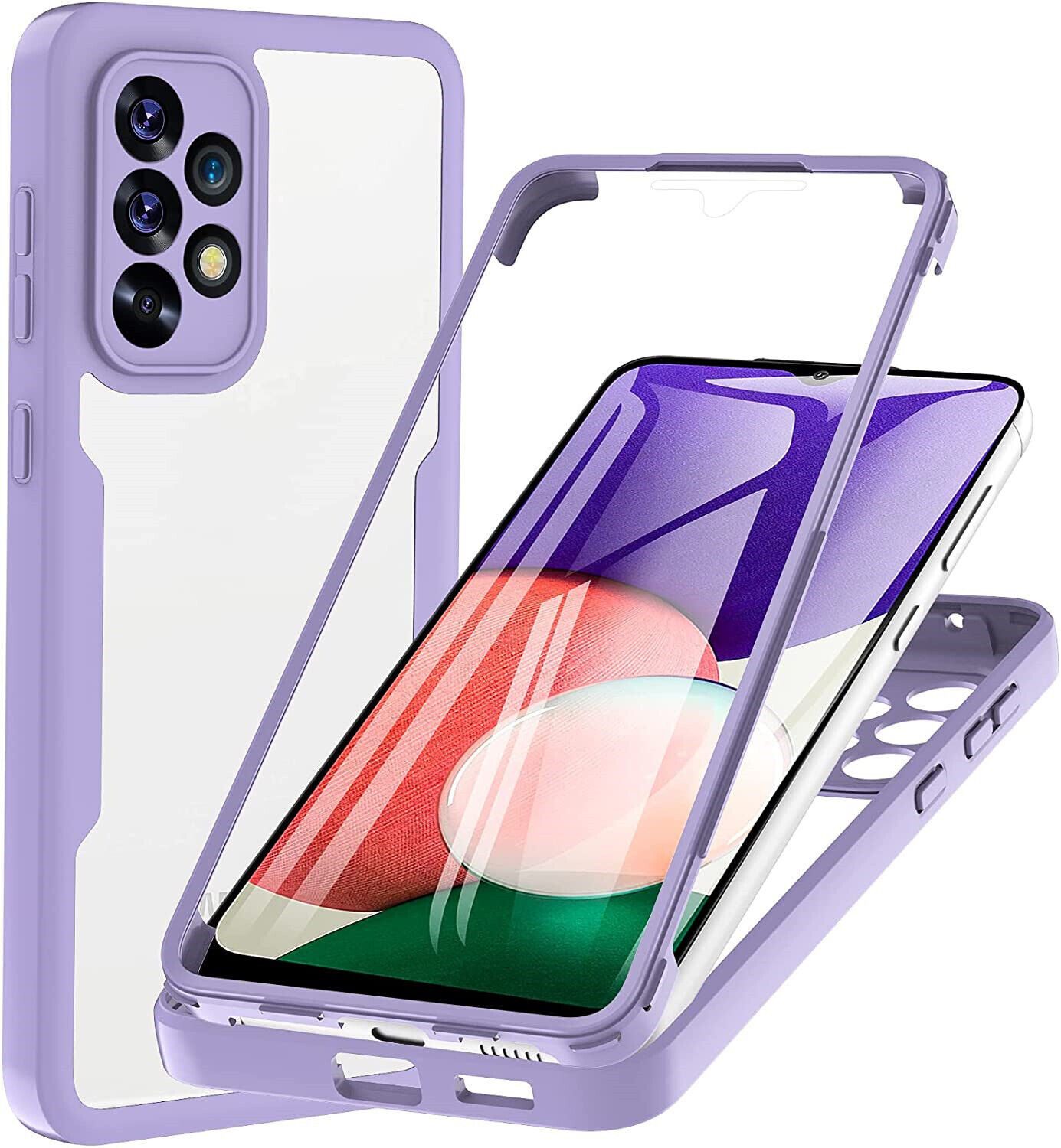 betterfon Handyhülle für Samsung Galaxy A53 5G TPU Schutzcase, Rundumschutz mit integrierter Displayabdeckung und klarer Sicht