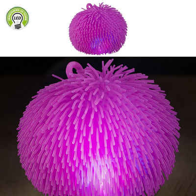CEPEWA Spielball Quetschball Zottel LED blinkend Ø20cm lila