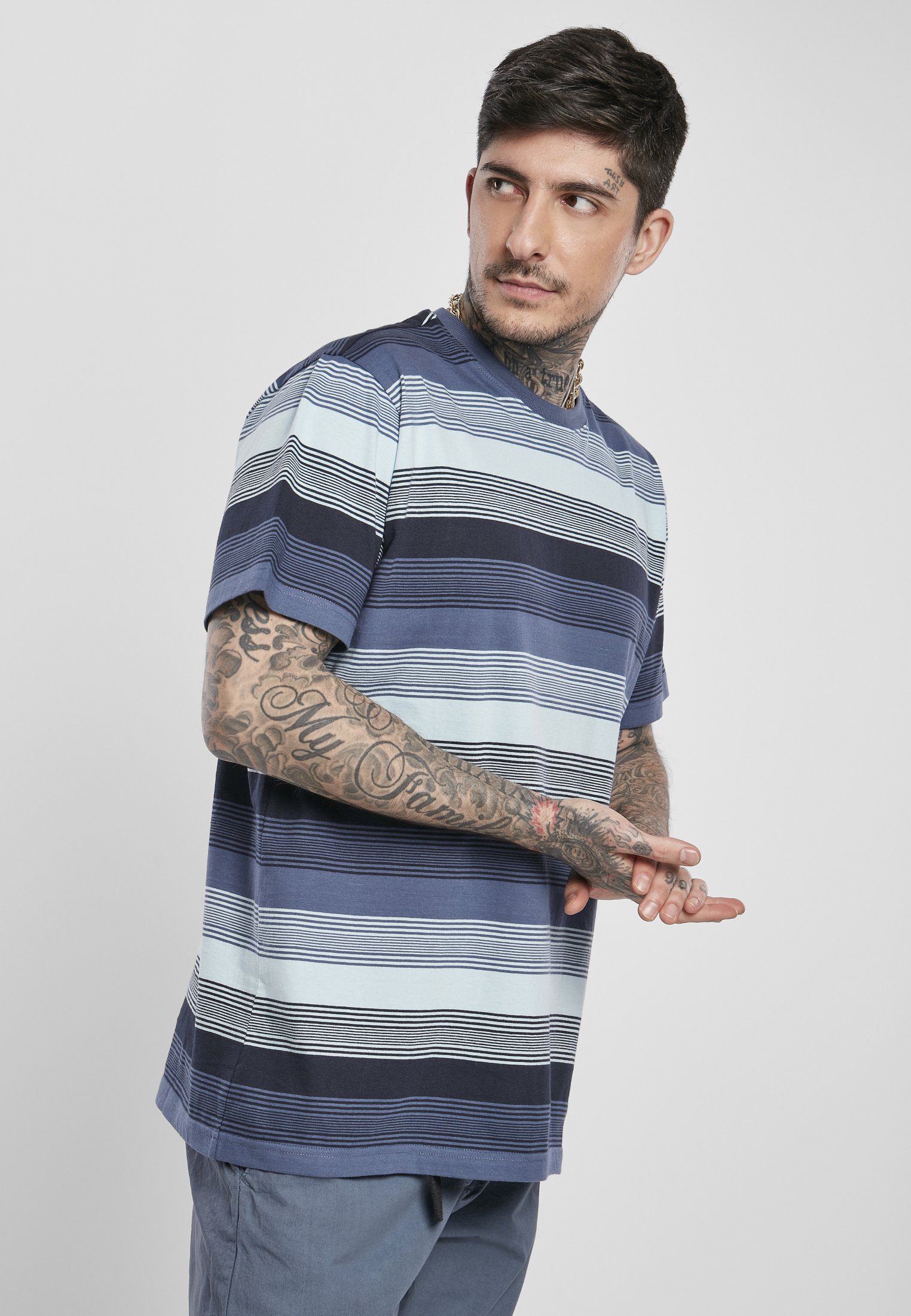 URBAN CLASSICS Dyed T-Shirt T-Shirt Sunrise Yarn (1-tlg) Stripe Tee