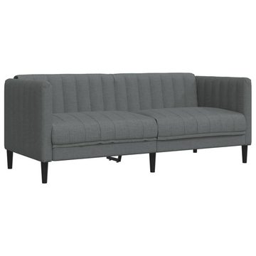 vidaXL Sofa 3-tlg. Sofagarnitur Dunkelgrau Stoff