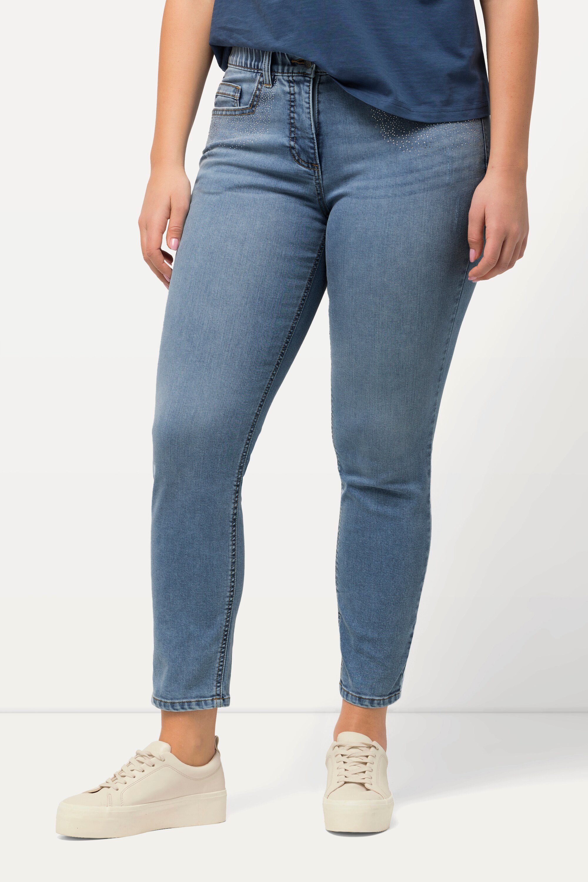 Ulla Popken 5-Pocket-Jeans Jeans Sarah Ziersteine günstig online kaufen