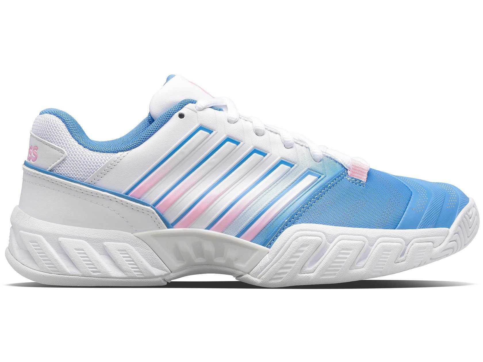 K-Swiss Performance BigShot Light 4 Allcourt weiss/hellblau Damen Tennisschuh
