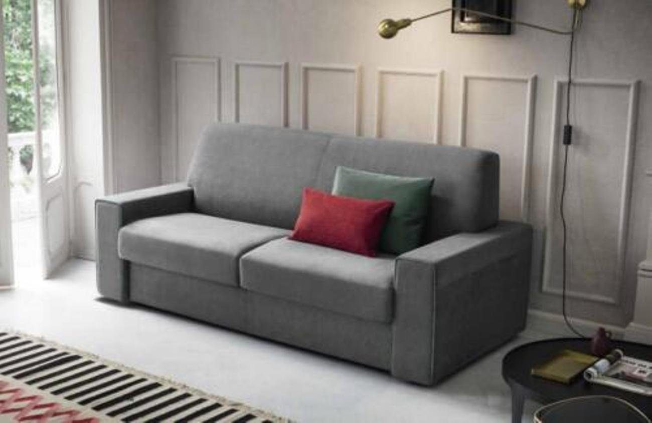 Designer Sofa Textilsofa Zweisitzer JVmoebel Grau Wohnzimmer 2-Sitzer,