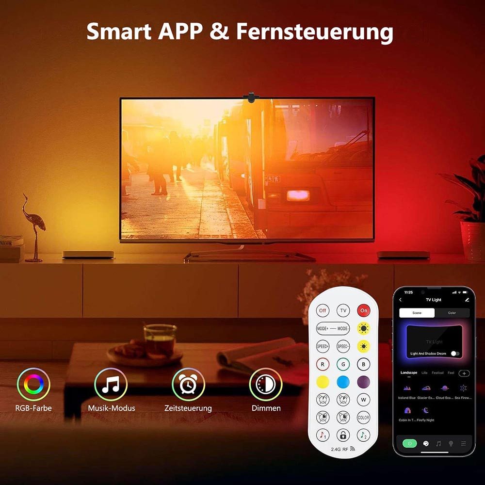 Rosnek LED Stripe TV LED Hintergrundbeleuchtung günstig online kaufen