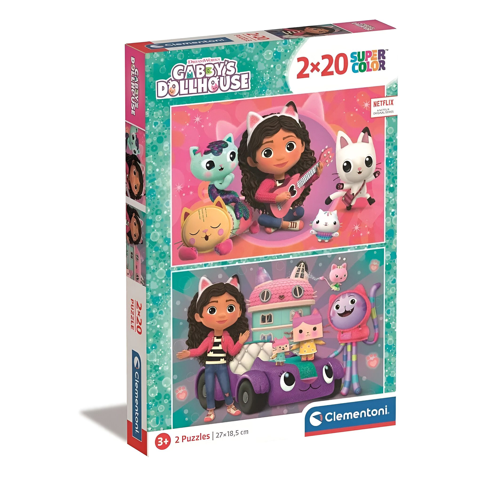 Gabby's Dollhouse Puzzle Gabbys Dollhouse 2x 20 teiliges Kinder Puzzle, 40 Puzzleteile