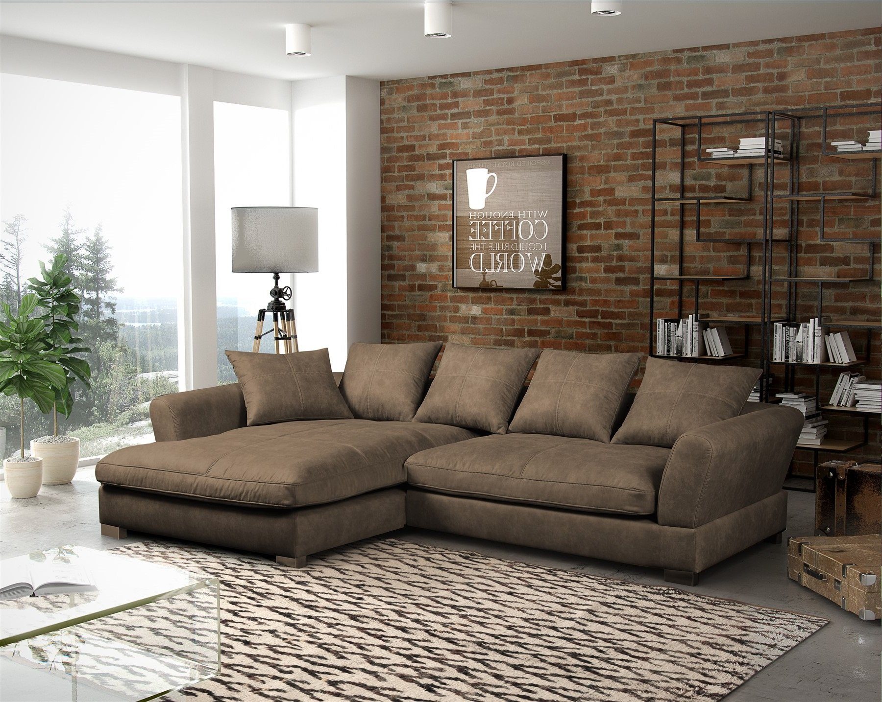 Fun Möbel Ecksofa Couchgarnitur TIZIAN L-Form günstig online kaufen