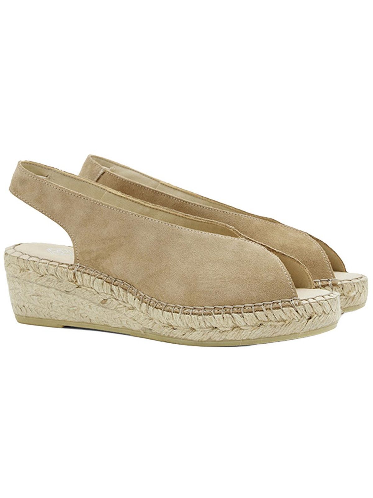 Desa Desa Damen-Sandalen aus Wildleder, flach, bequem, lässig, für den Somm Slipper