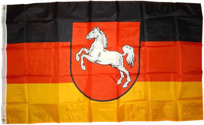 trends4cents Flagge XXL Flagge 250 x 150 cm Hissfahne Bundesland Sturmflagge 3 Messingösen (Niedersachsen), für Fahnenmaste