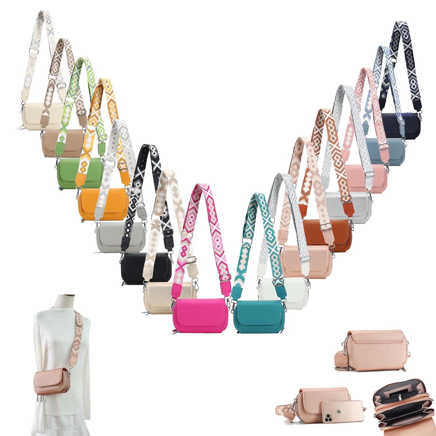 ITALYSHOP24 Schultertasche Damen Umhängetasche CrossBody Clutch günstig online kaufen
