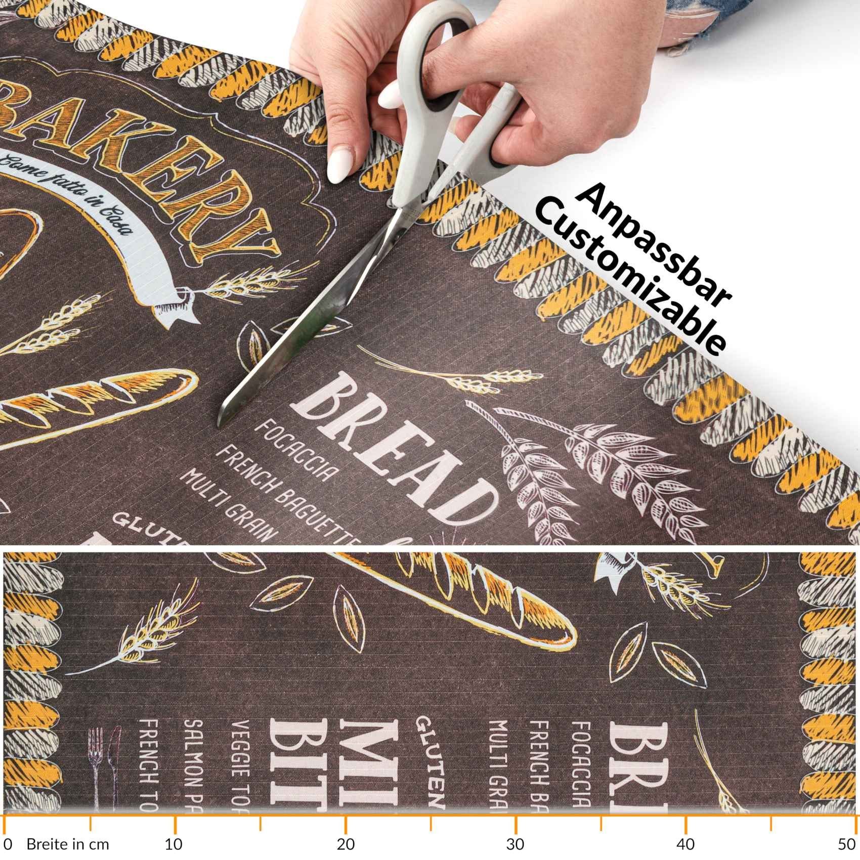 ANRO Küchenläufer Hochwertig Flurläufer Teppichläufer Textil, Eckig, Höhe: 3 mm, Textil