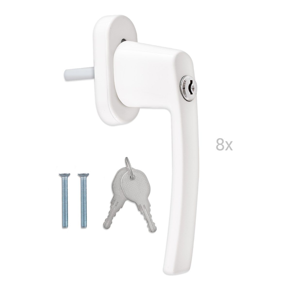 kwmobile Möbelgriff 8x abschließbare Fenstergriffe - Kindersicherung, Stiftlänge 35mm (1-St)