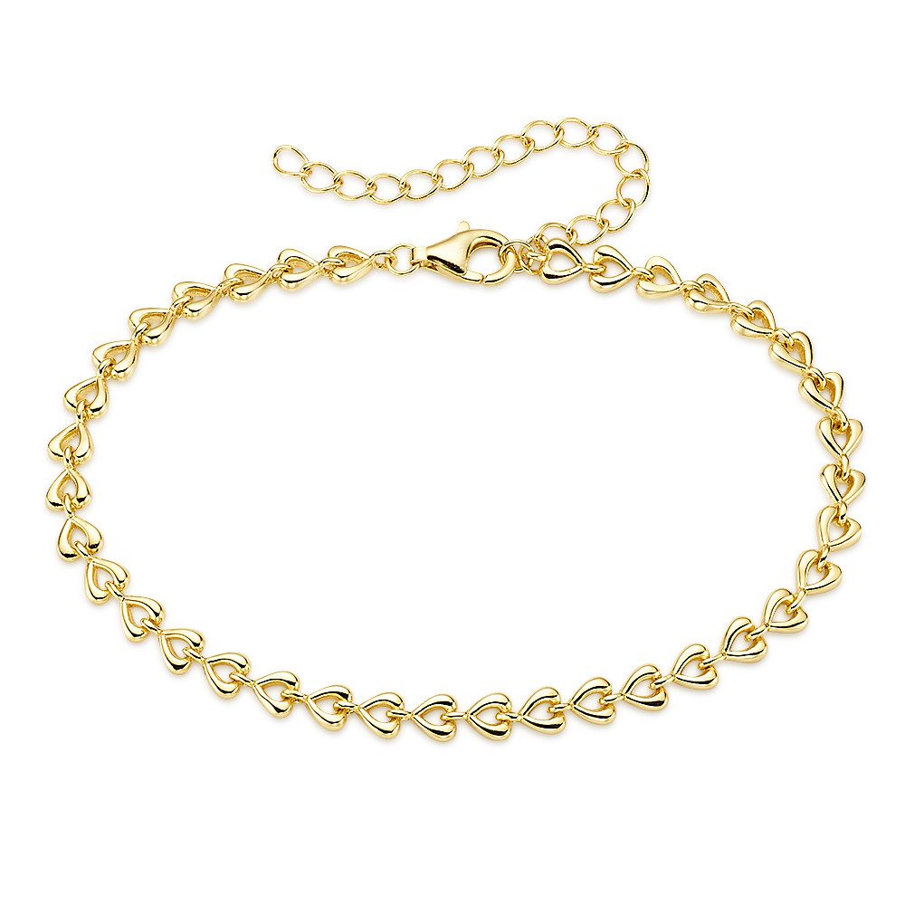 Armband Schmuck, Geschenk, Silberarmband Herzkettengliederung
