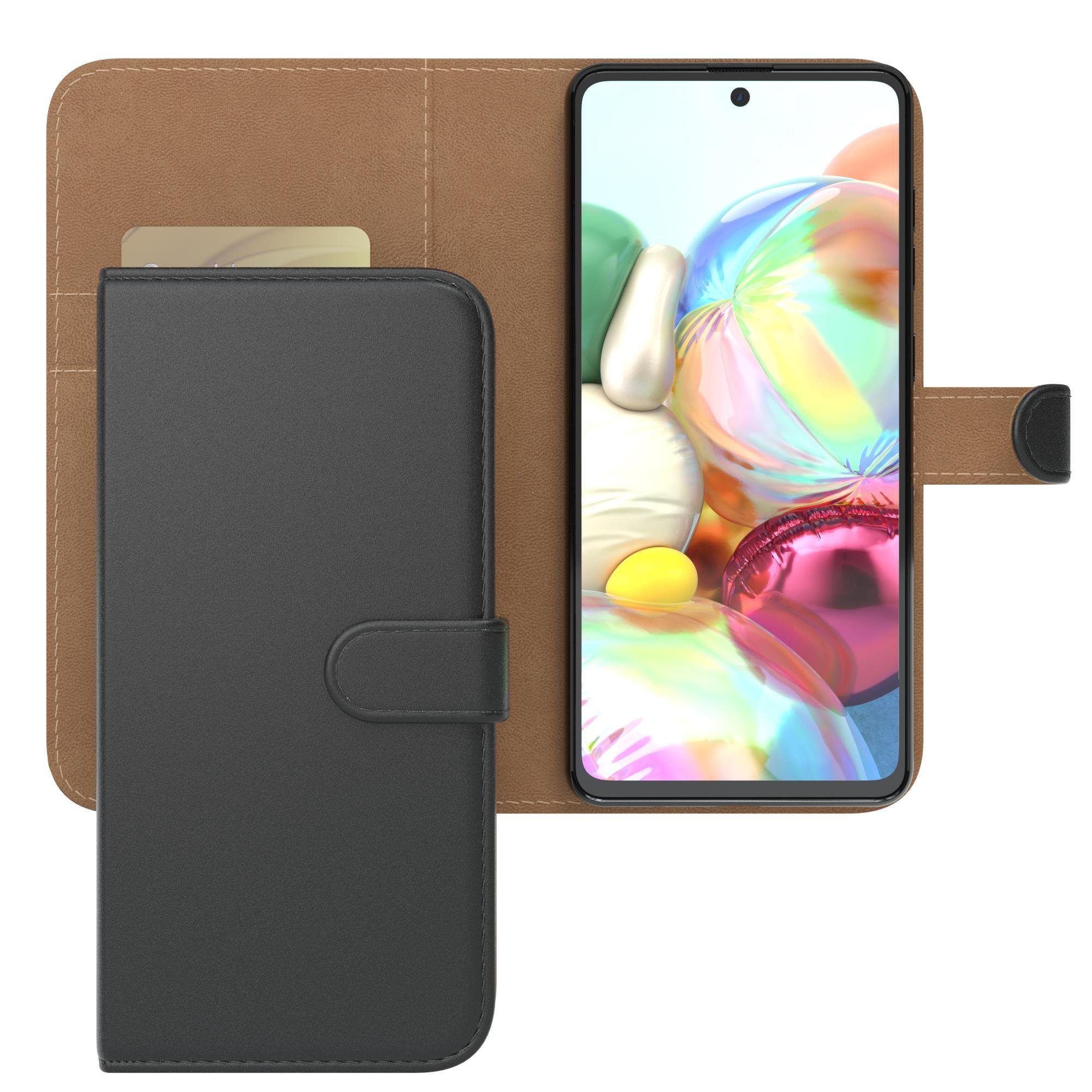 EAZY CASE Handyhülle Uni Bookstyle für Samsung Galaxy A71 6,7 Zoll, Schutzhülle mit Standfunktion Kartenfach Handytasche aufklappbar Etui