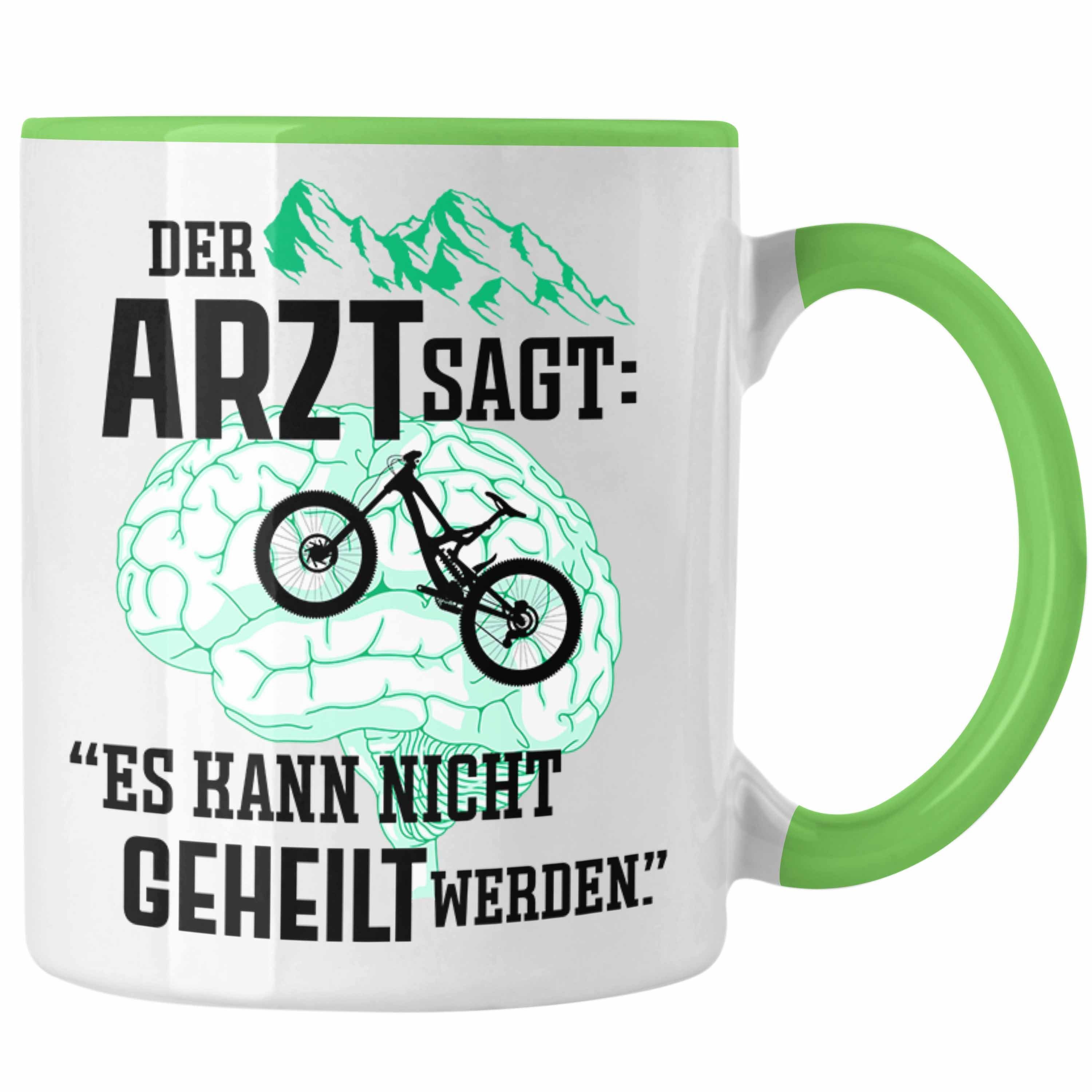 Geschenke Tasse Mountainbike Geschenk Mountainbike-Fahrer Männer Grün Trendation Geschenkideen Tasse für Trendation -