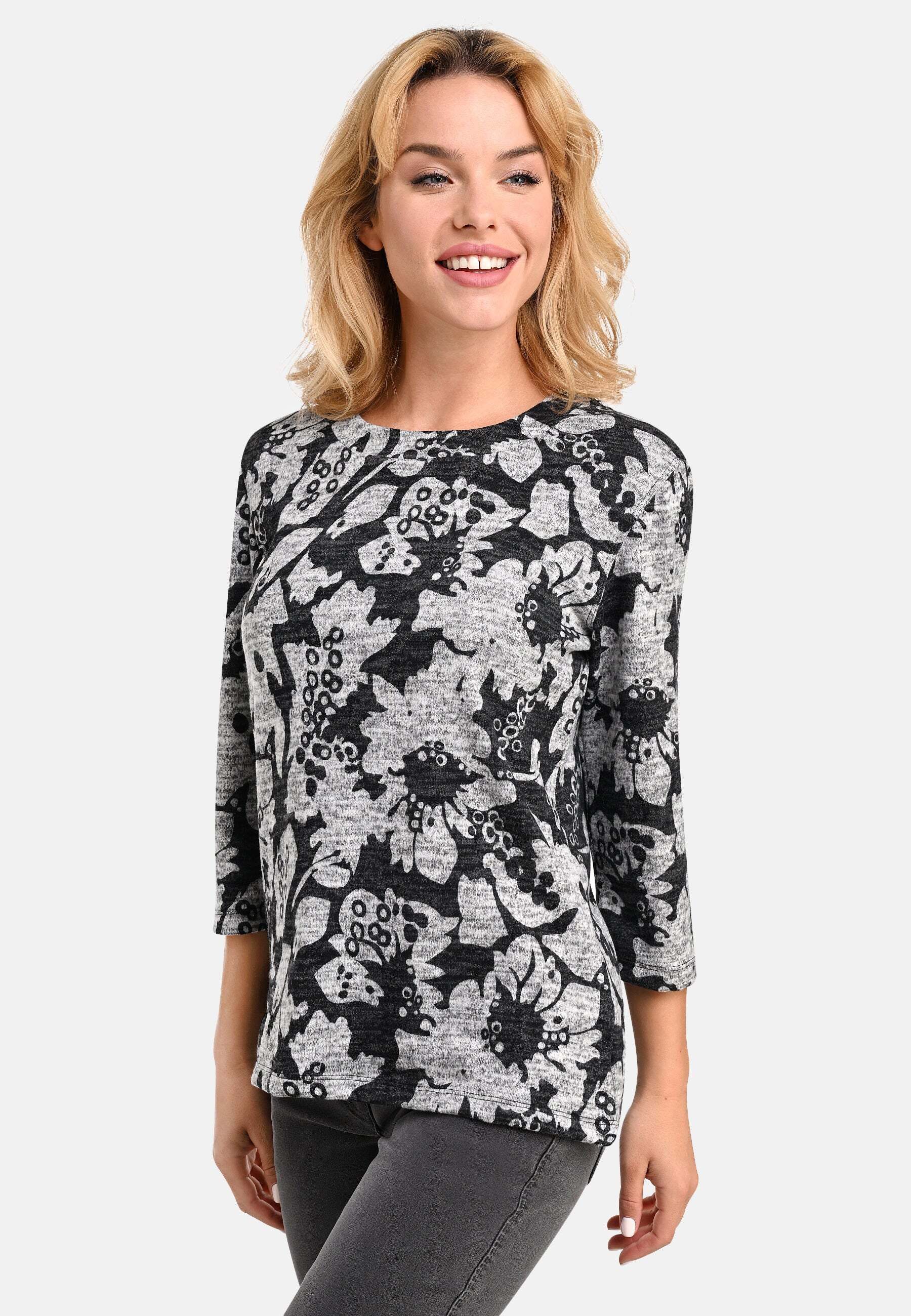 BICALLA T-Shirt Shirt Soft Flowers - 06/silver-mel. (1-tlg) günstig online kaufen