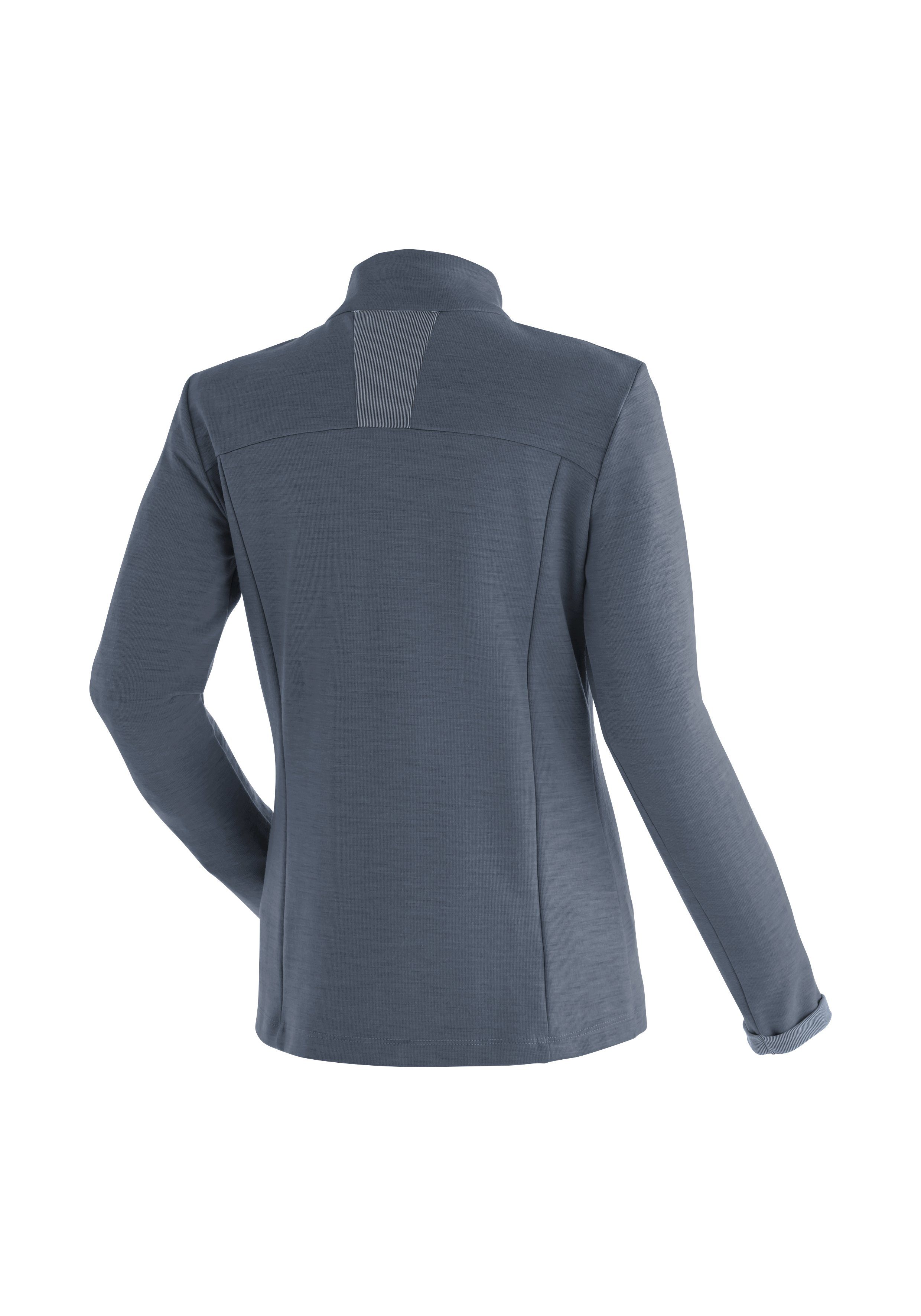 Maier Sports Funktionsshirt Skutvik W für für Damen, ideal graublau Midlayer-Jacke Outdoor-Aktivitäten