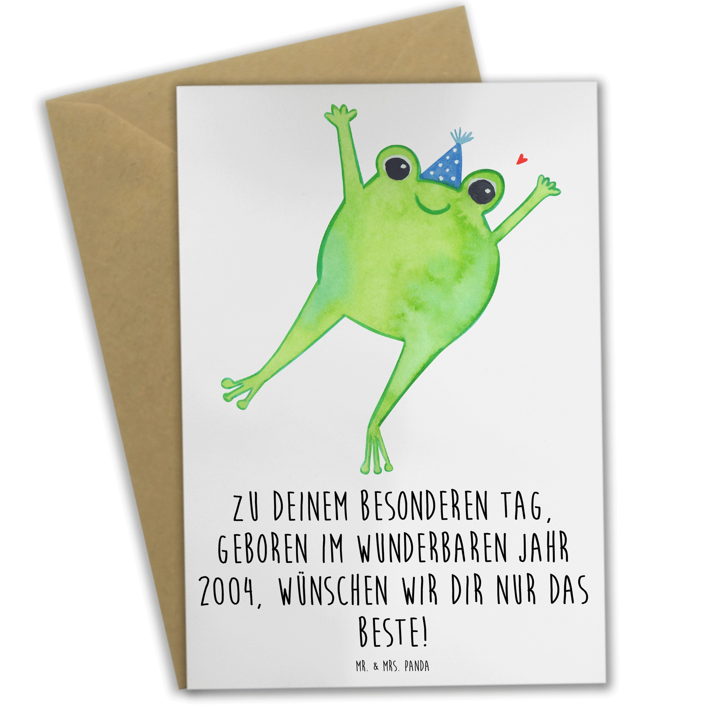 Grußkarte 2004 Geburtstag - Weiß - Geschenk, Geburtstagsspruch 2004, Jahrgang 2