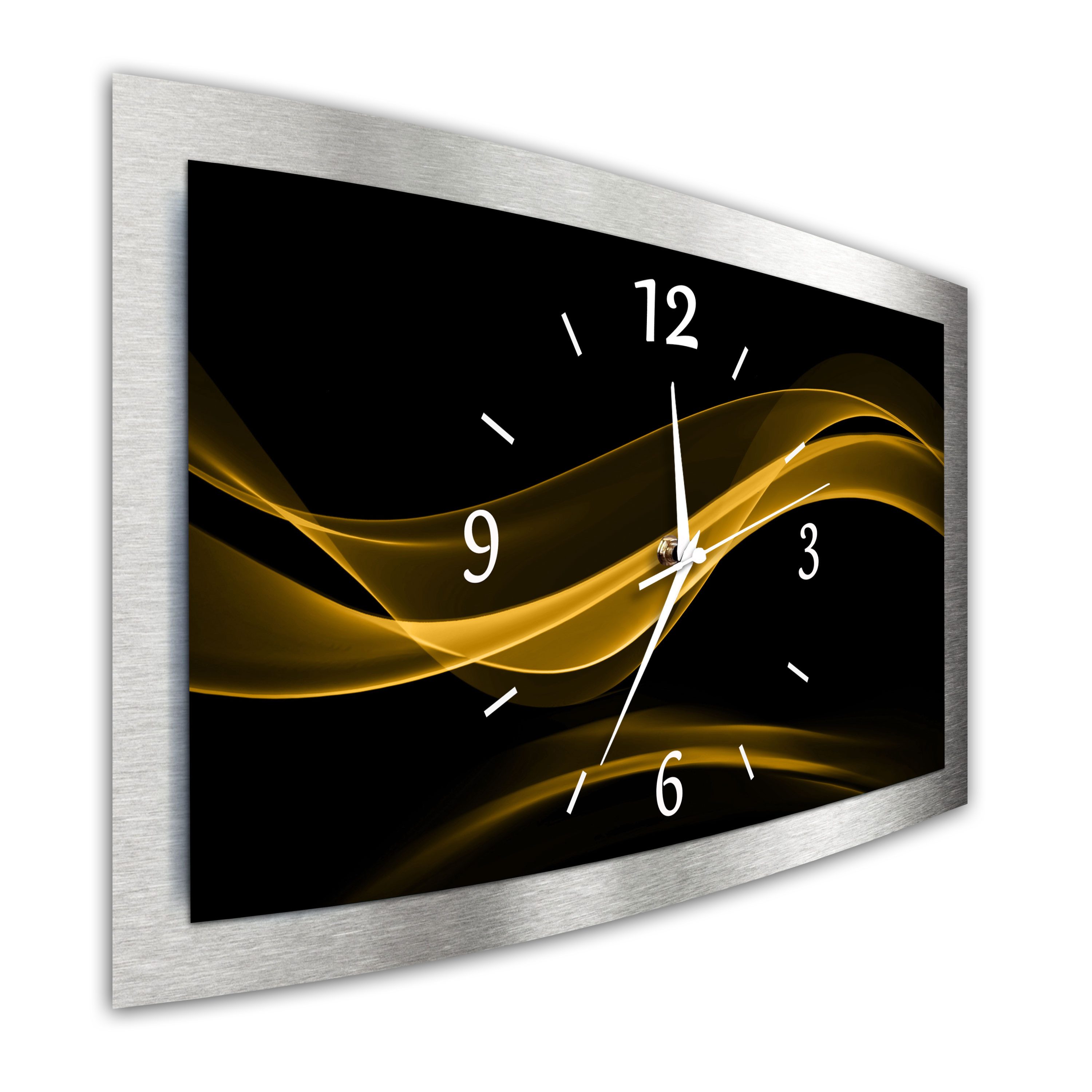 Bilder-Manufaktur Wanduhr BM-N-3D-10316-1 (BM, 3D Funkuhr oder Quarzuhr, kein Ticken, lautlos, geräuschlos, gross)