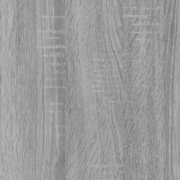 furnicato Schuhschrank mit Spiegel 2 Fächer Grau Sonoma 63x17x67 cm