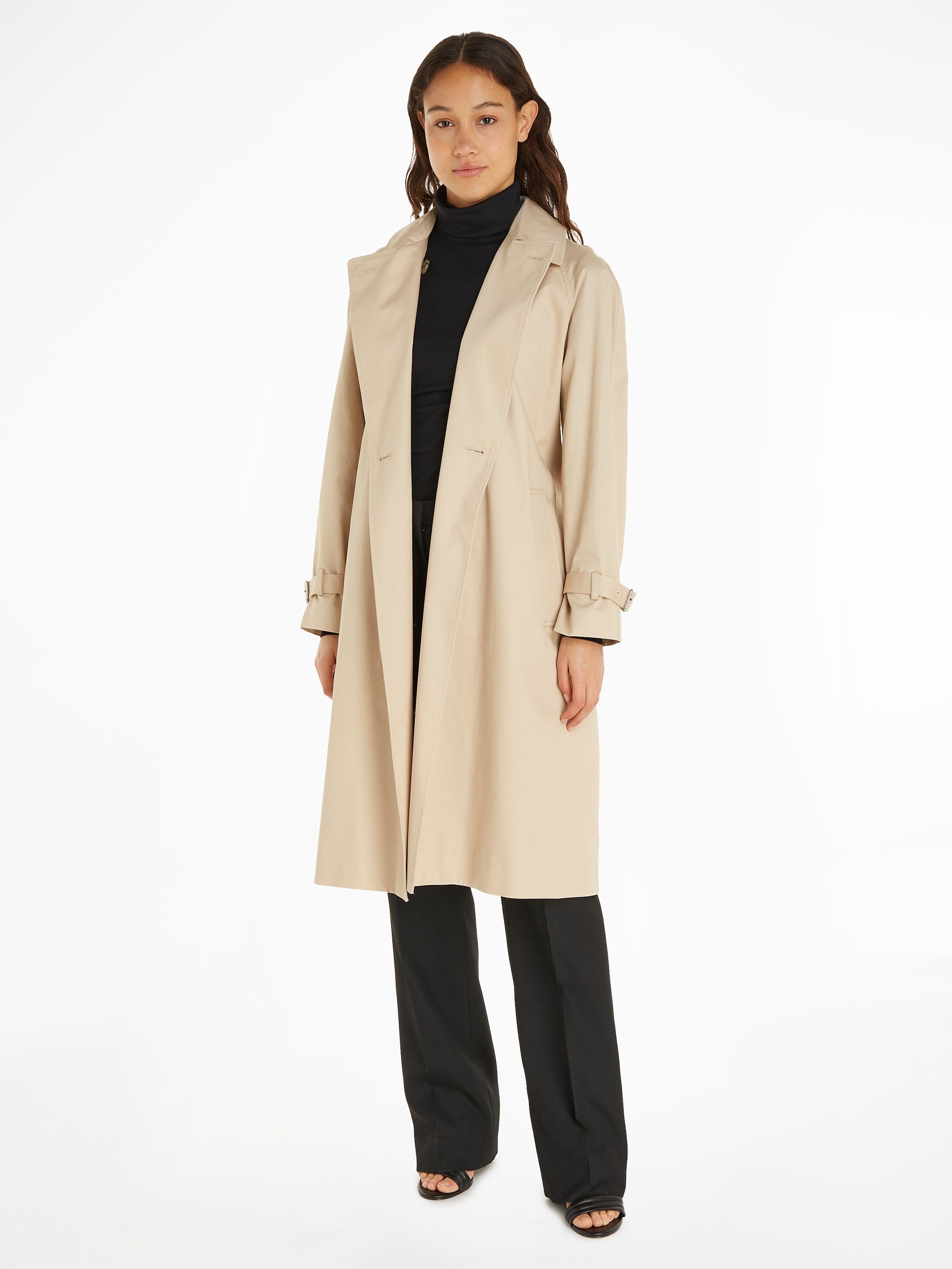 Calvin Klein Outdoorjacke ESSENTIAL TRENCH COAT (Set, 2-St., mit Gürtel) mit Gürtel