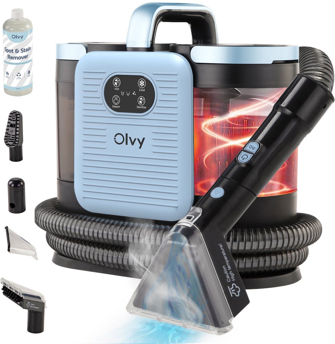 Olvy Dampfreiniger Olvy Waschsauger PRO Dampfreiniger Polstermöbel