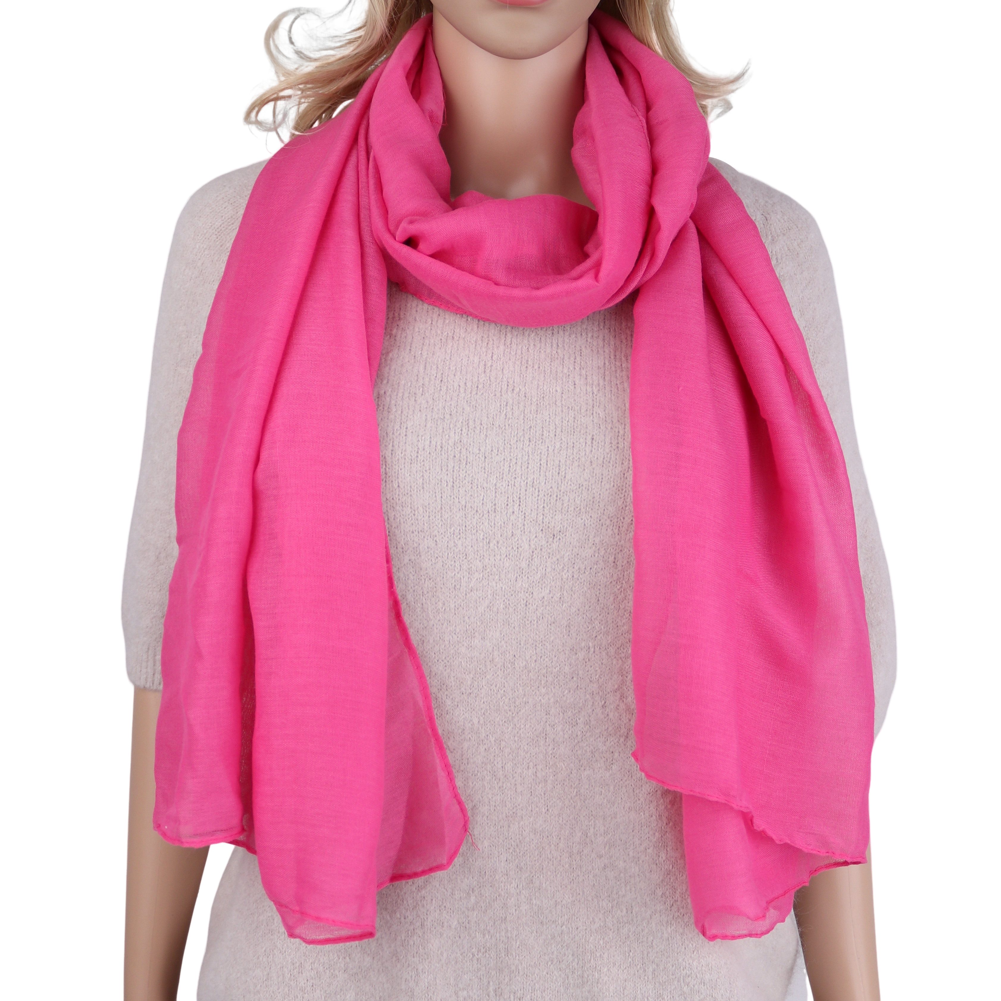 MIRROSI Modeschal weicher Unifarbe Schal 100% Baumwolle, (Viele tolle Farben zur Auswahl ca.70x180cm), Damen Halstuch ideal für Frühling, Sommer, Herbst