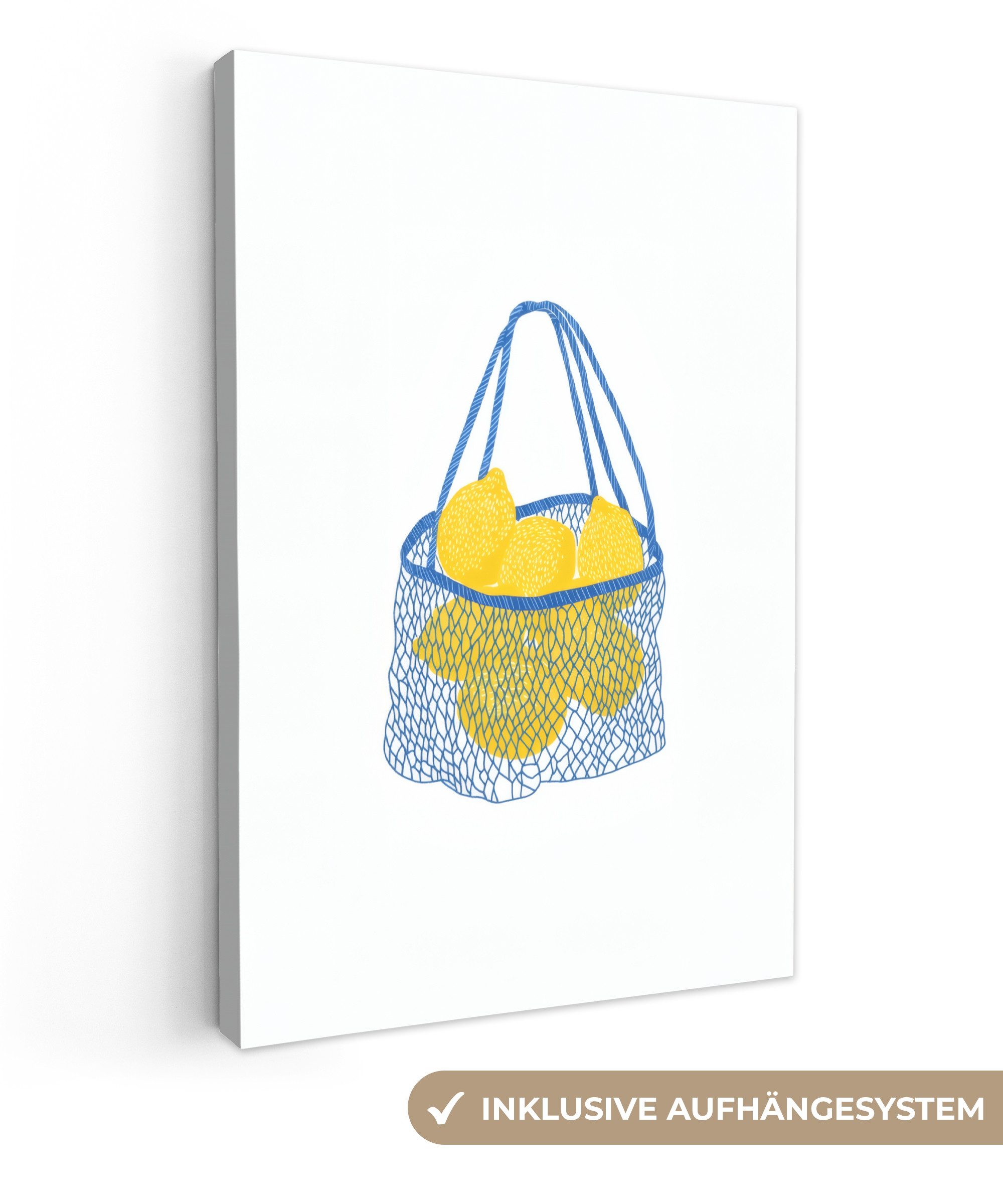 OneMillionCanvasses® Leinwandbild Tasche - Blau - günstig online kaufen