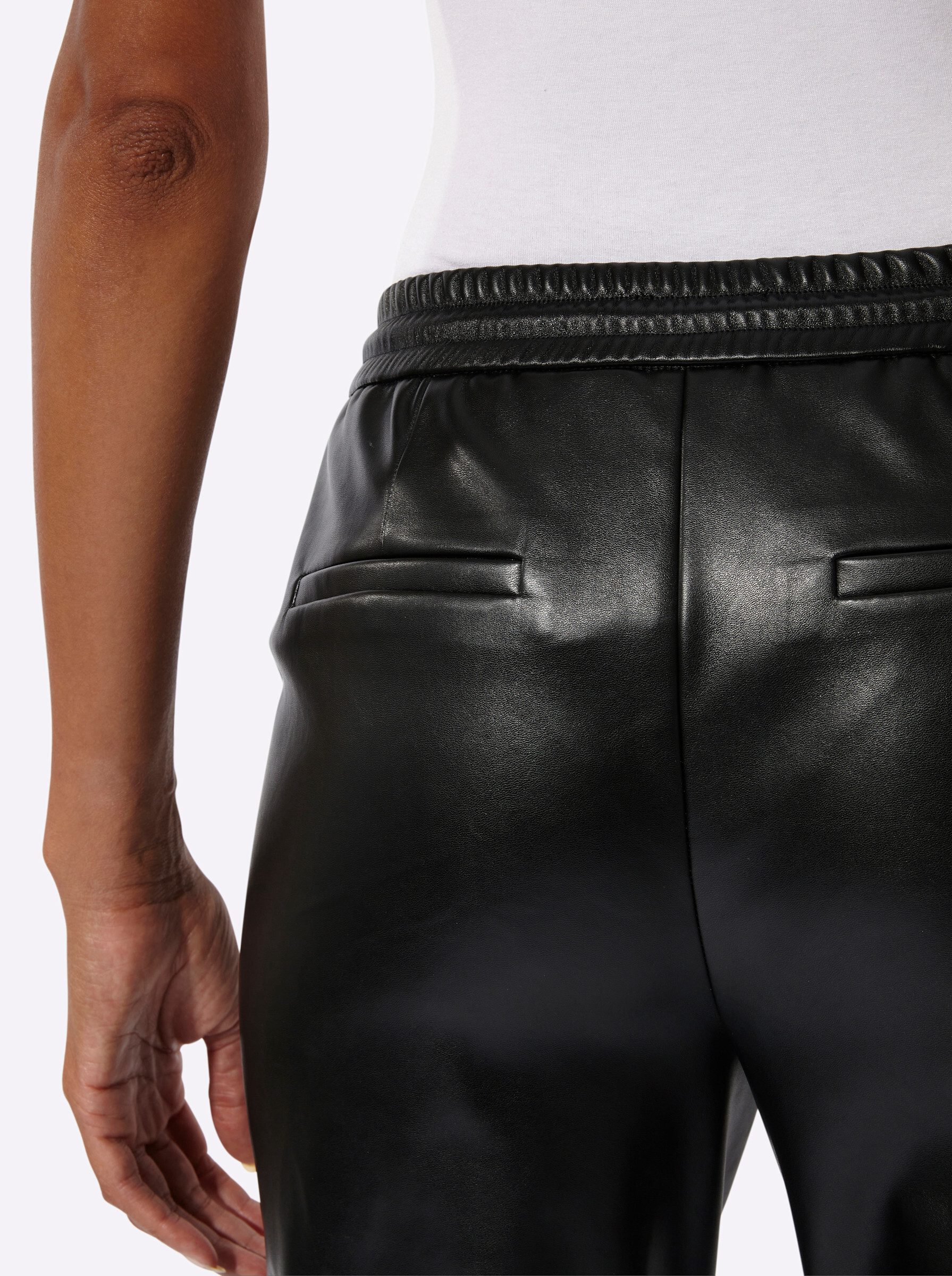 creation L Jerseyhose Lederimitat-Jogpant komfortabel – Bild 4 von 5
