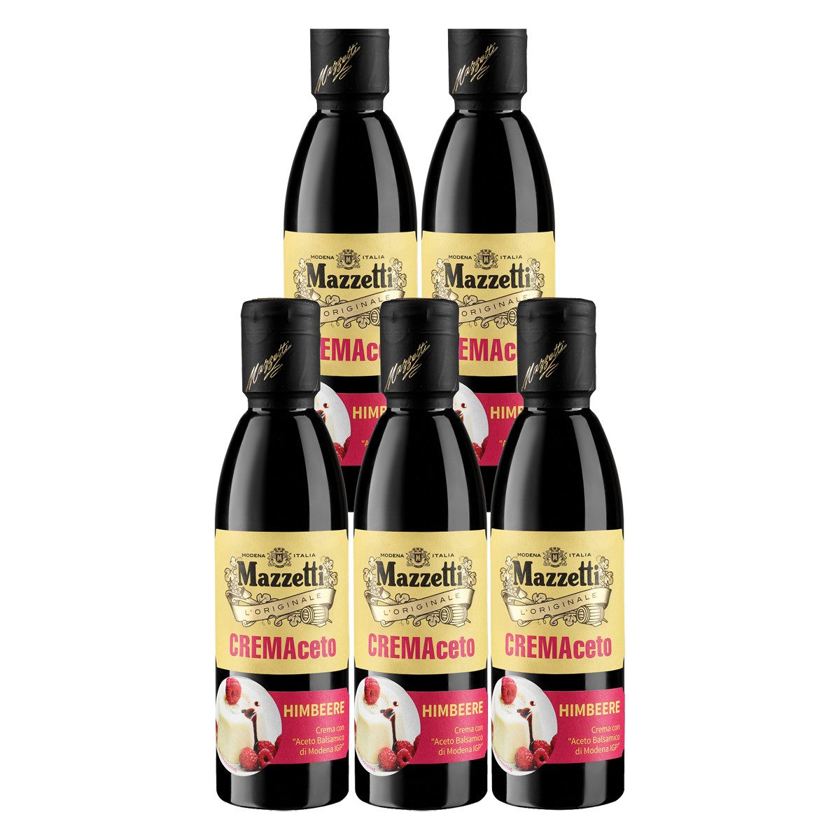 Mazzetti Essig, Mazzetti Cremaceto Himbeere Crema di Balsamico 250ml 5er Pack