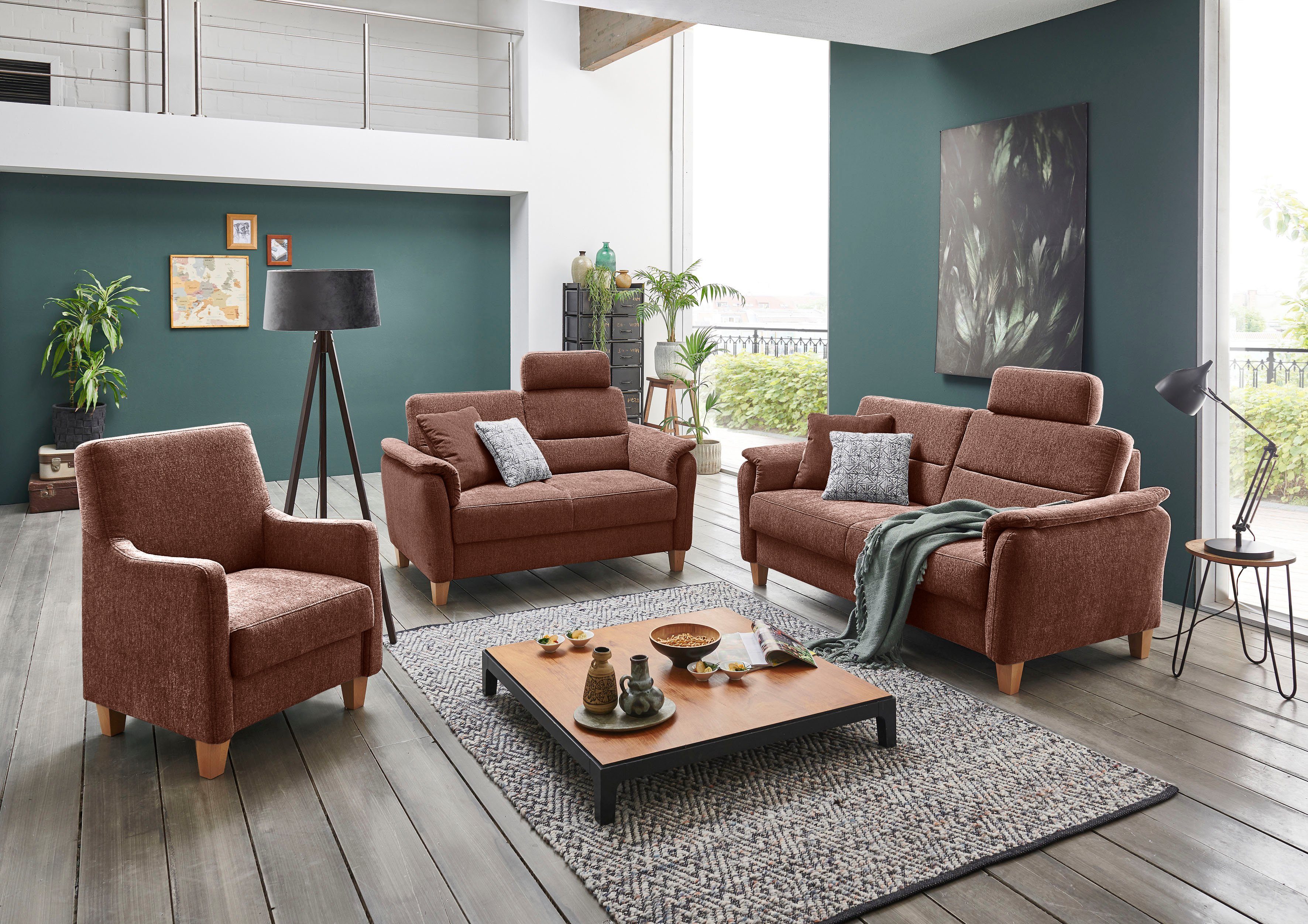 Home affaire 2,5-Sitzer Palmera, B: 179 cm, mit Federkern