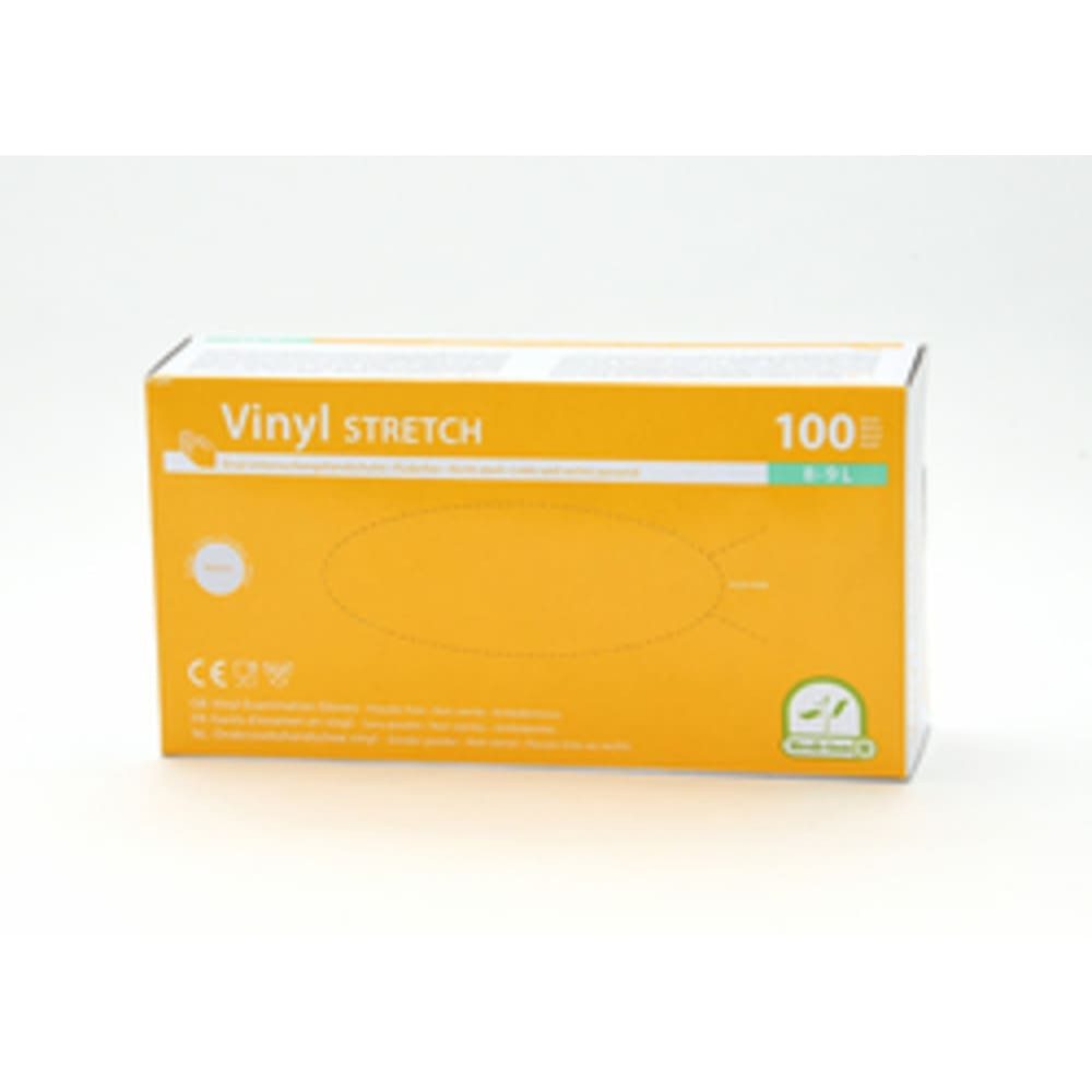 HundB Einweghandschuhe Vinyl-Einweghandschuh 100er Pack Größe L (Stück, 100-St., Vinyl-Einweghandschuhe) Handschuhe Einweg Vinyl groß Packung Schutzhandschuhe puderfrei 100er