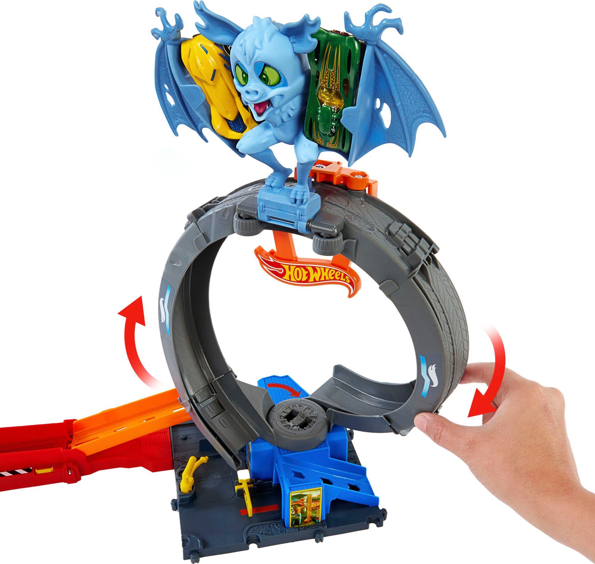 Hot Wheels Autorennbahn Spielzeugauto Trackset, Angriff der Fledermaus, mit günstig online kaufen