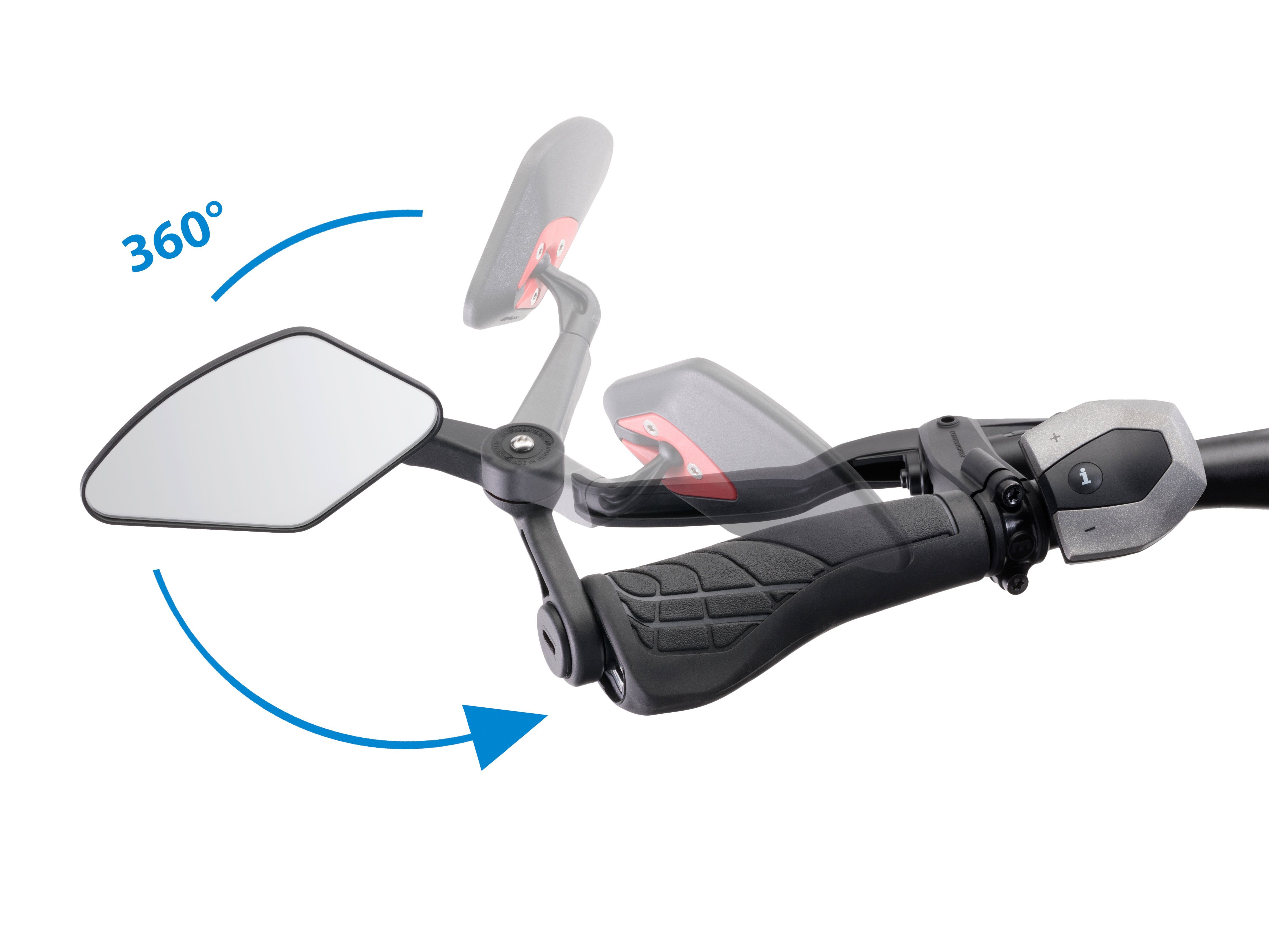 WEICON Fahrradspiegel Krampe Fahrradspiegel KF Cross TYP B Innenklemmung